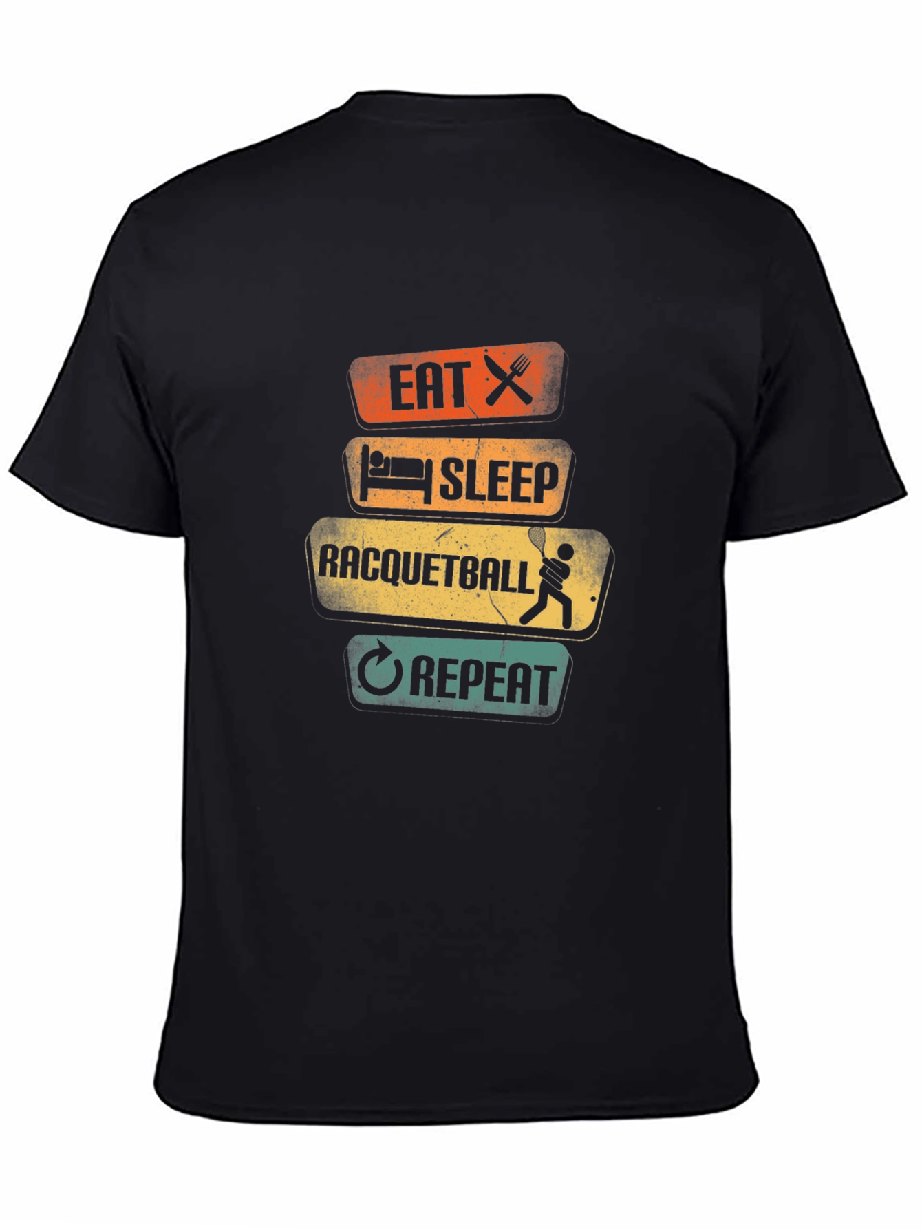 Eat Sleep Racquetball Repeat Graphic Tee