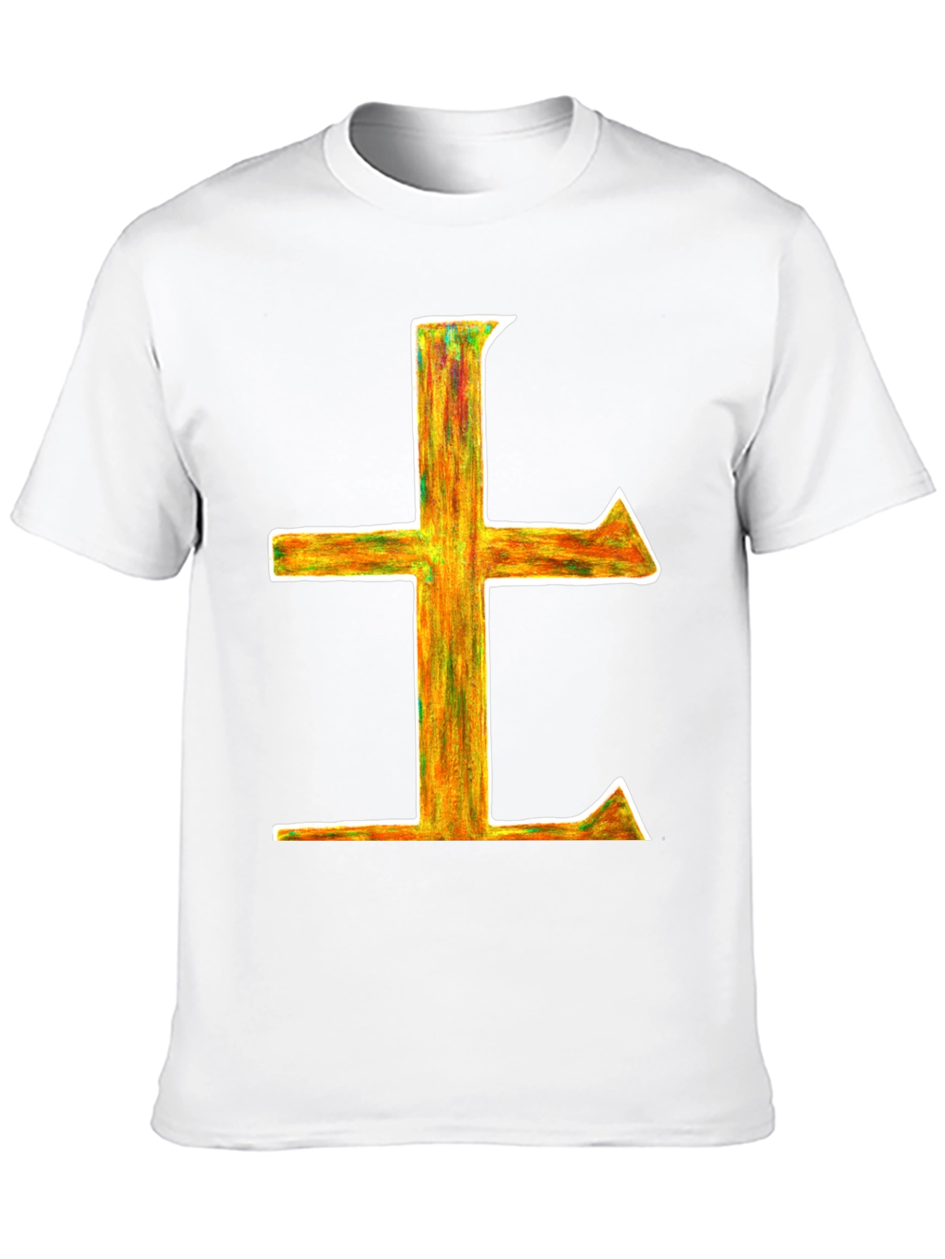 Abstract Cross Graphic Tee - Unisex Black T-Shirt