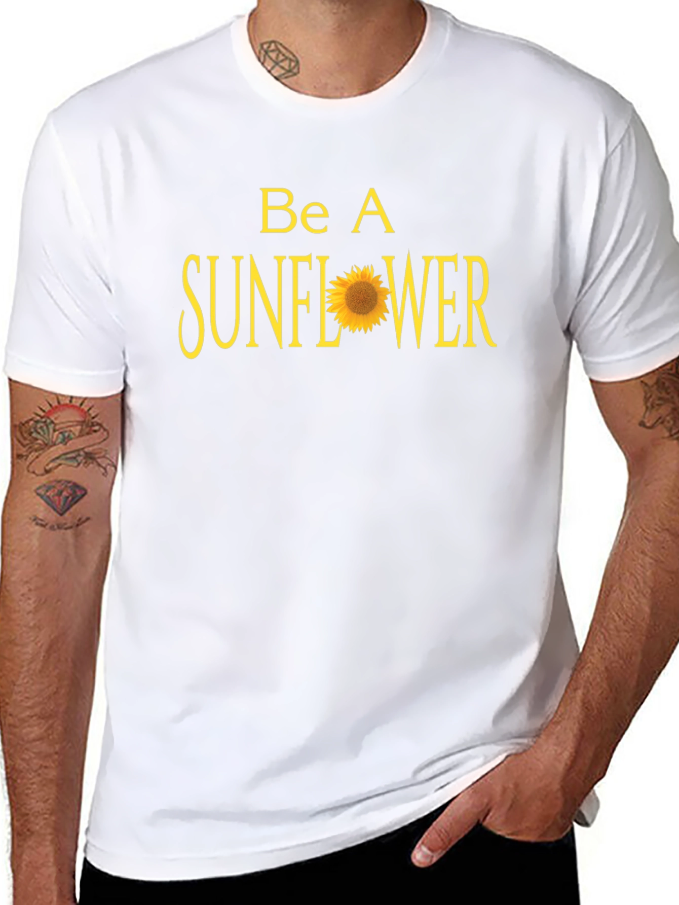 Be A Sunflower Black T-Shirt