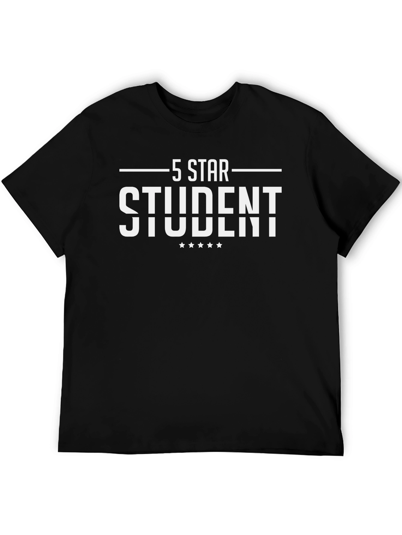 5 Star Student Black T-Shirt