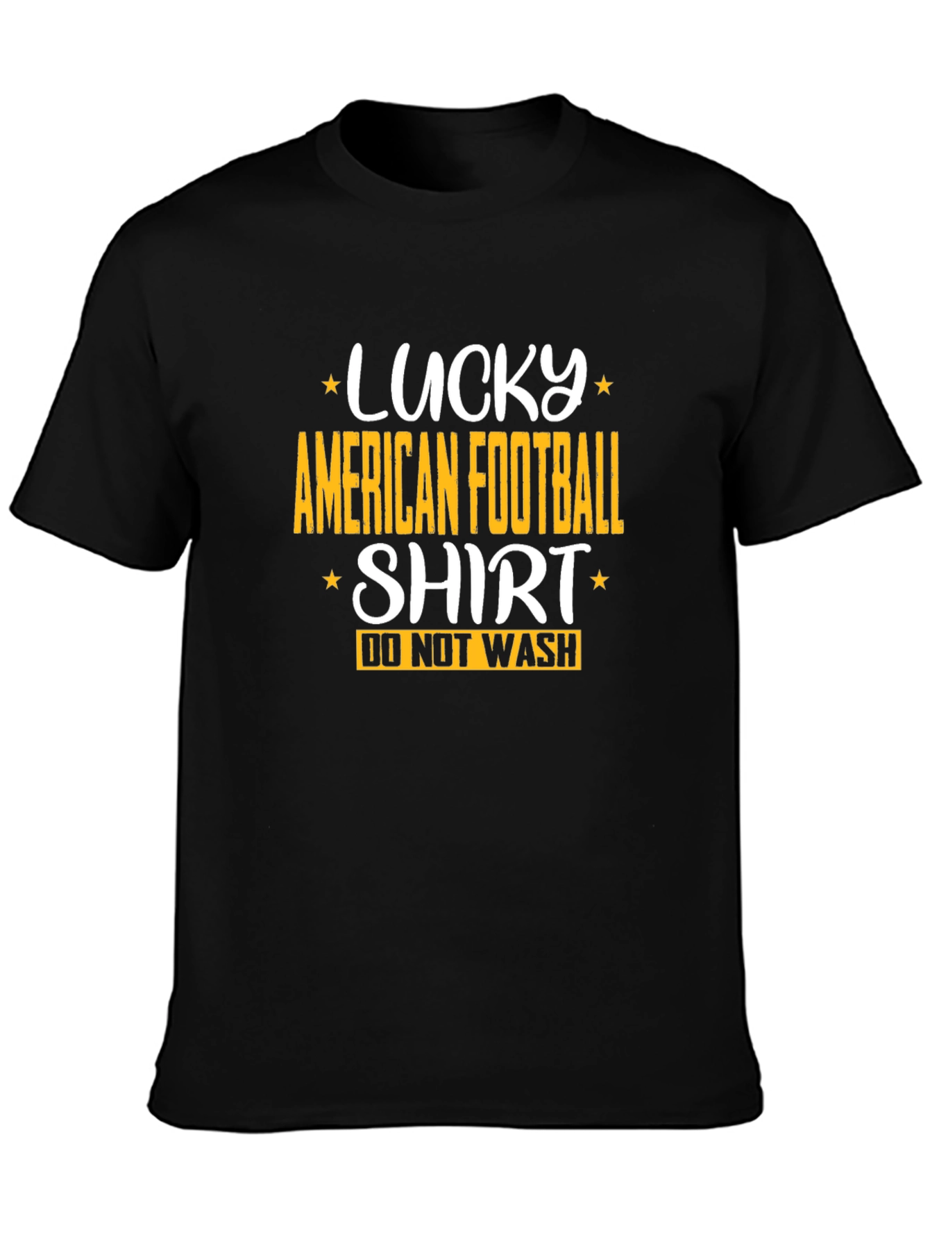 Lucky American Football Shirt - Mens Black Tee