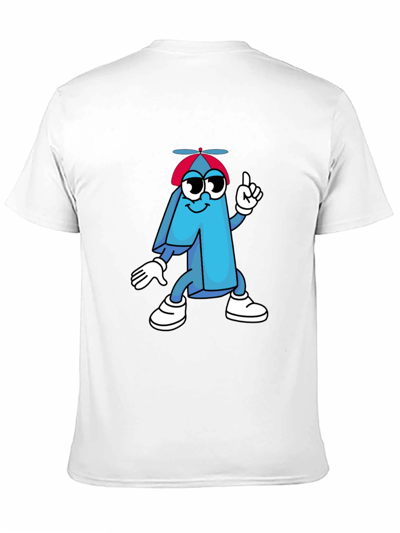 Cartoon Number One Black T-Shirt