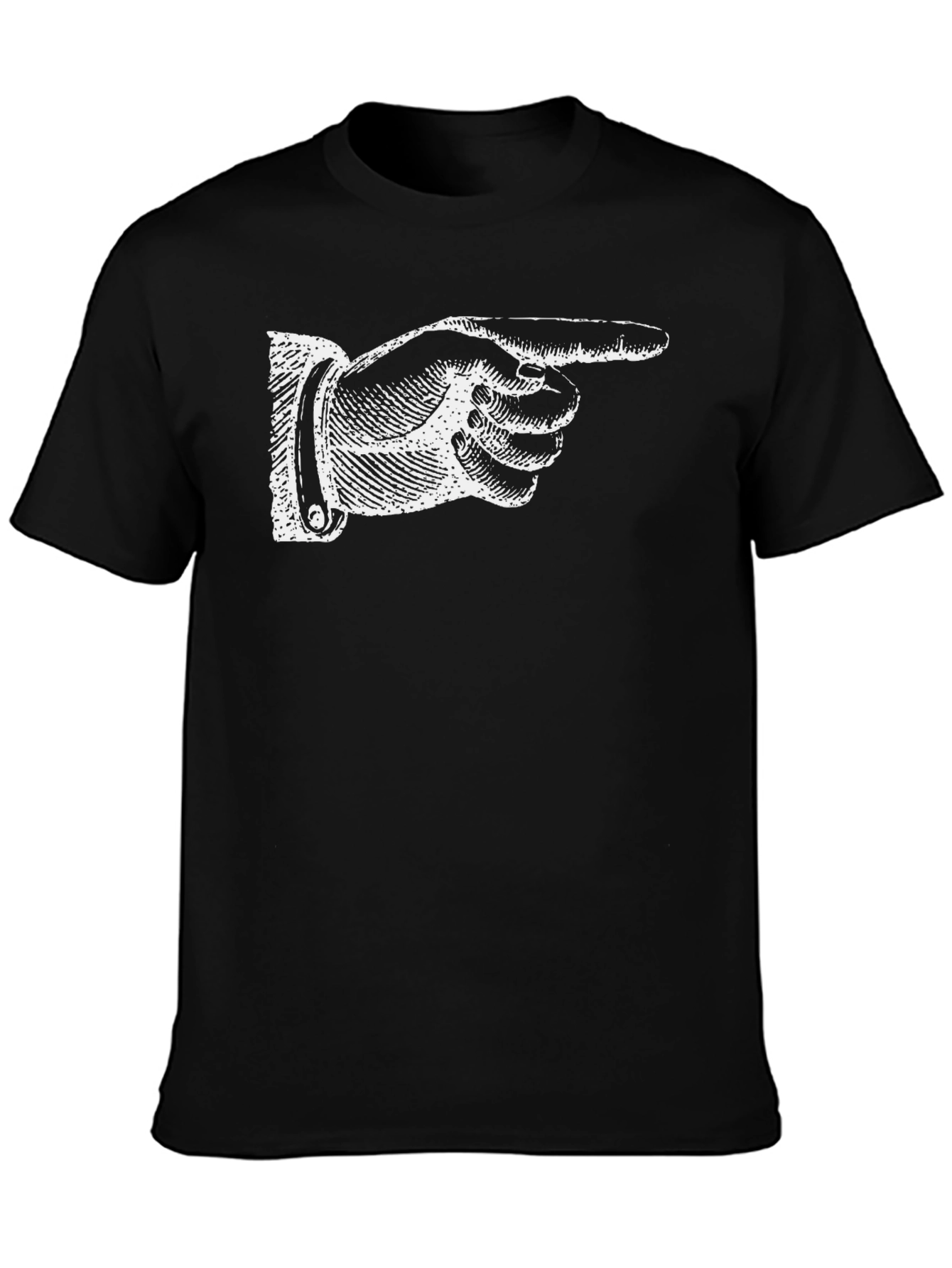 Pointing Hand Graphic Tee - Classic Black T-Shirt
