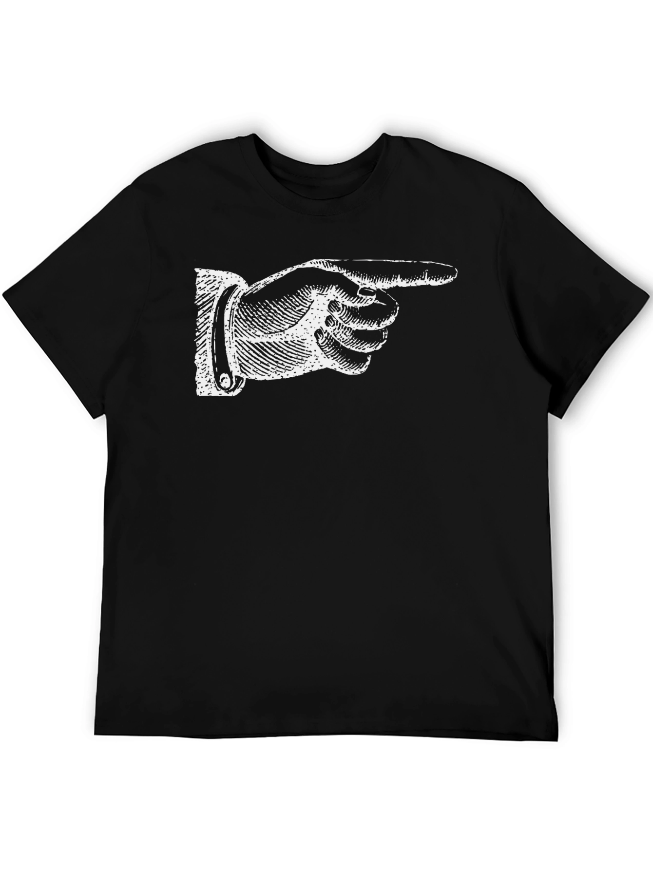 Pointing Hand Graphic Tee - Classic Black T-Shirt