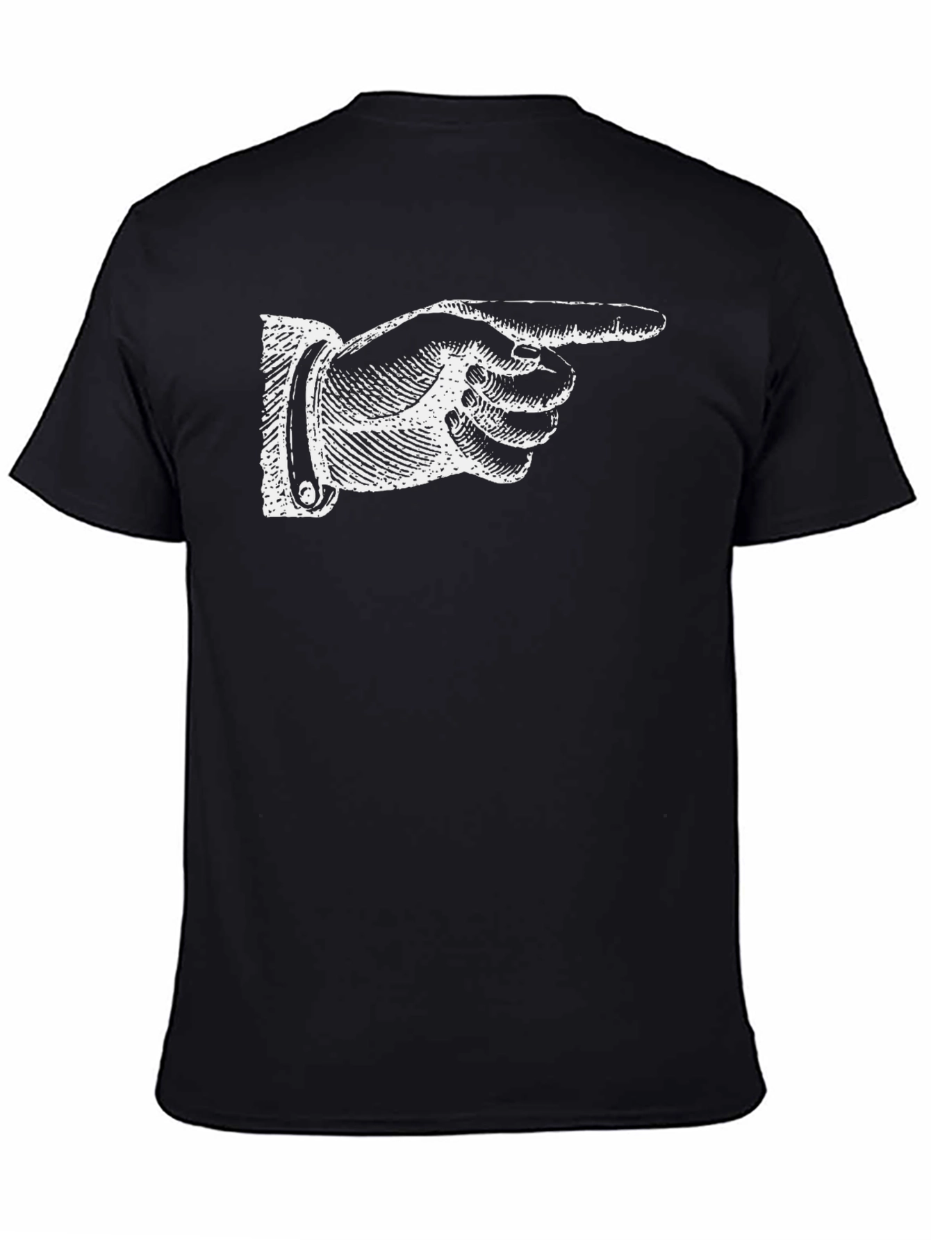 Pointing Hand Graphic Tee - Classic Black T-Shirt