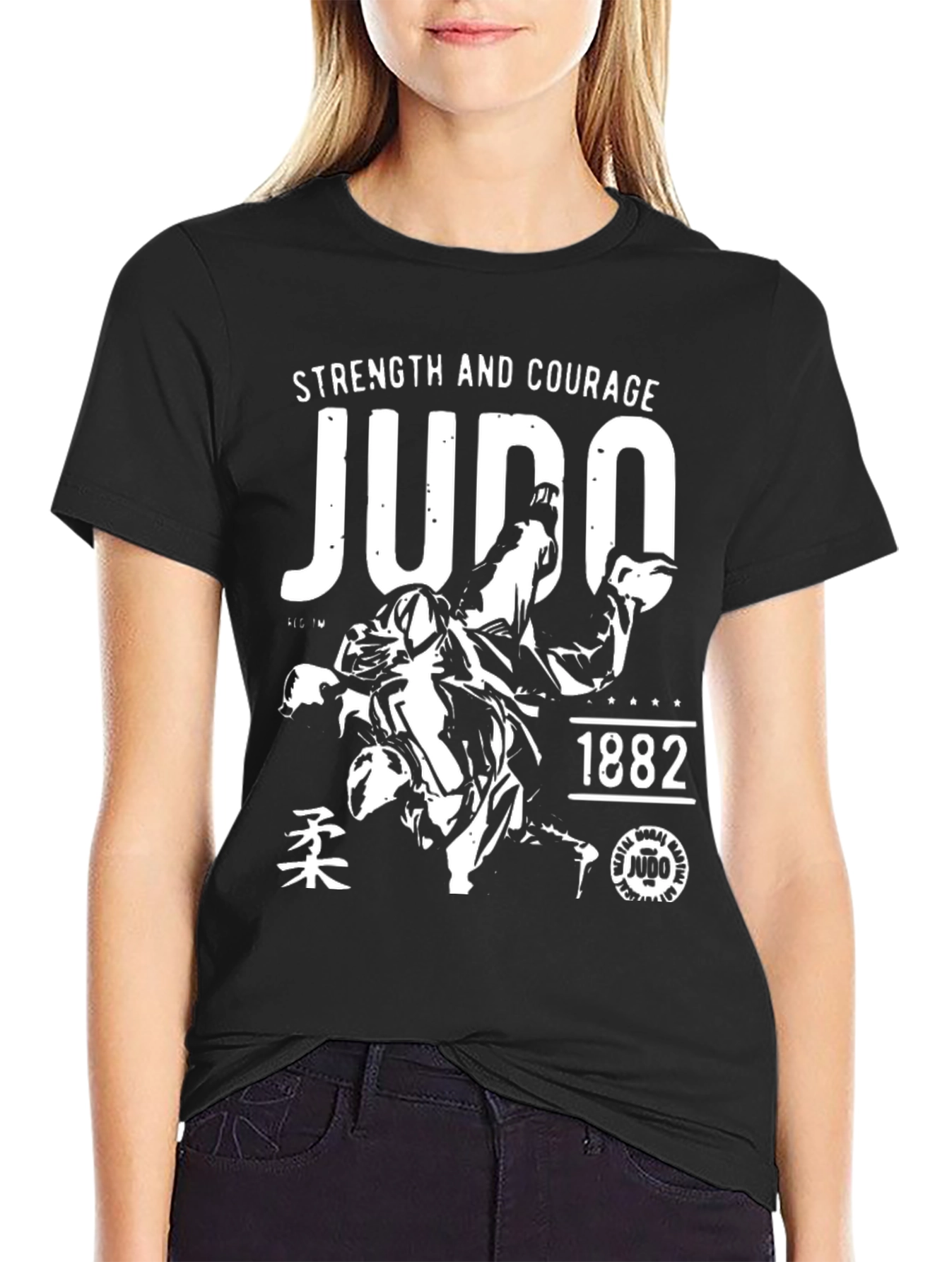 Judo T-Shirt: Strength and Courage Martial Arts Tee