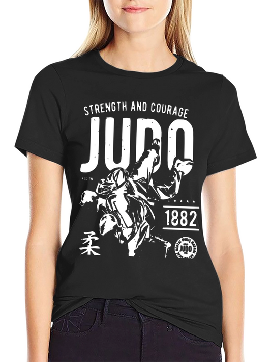 Judo T-Shirt: Strength and Courage Martial Arts Tee