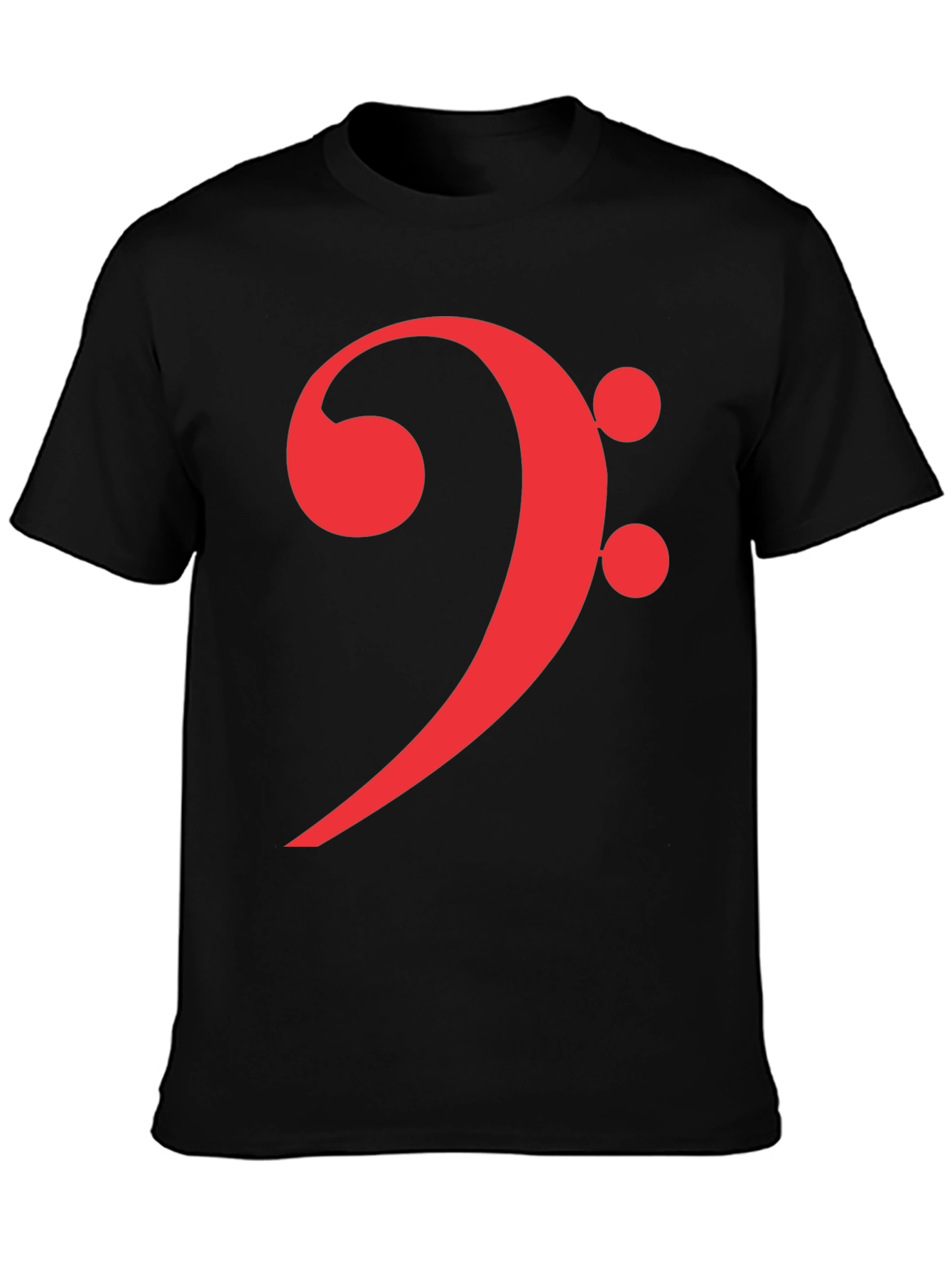 Bass Clef Graphic Tee - Black