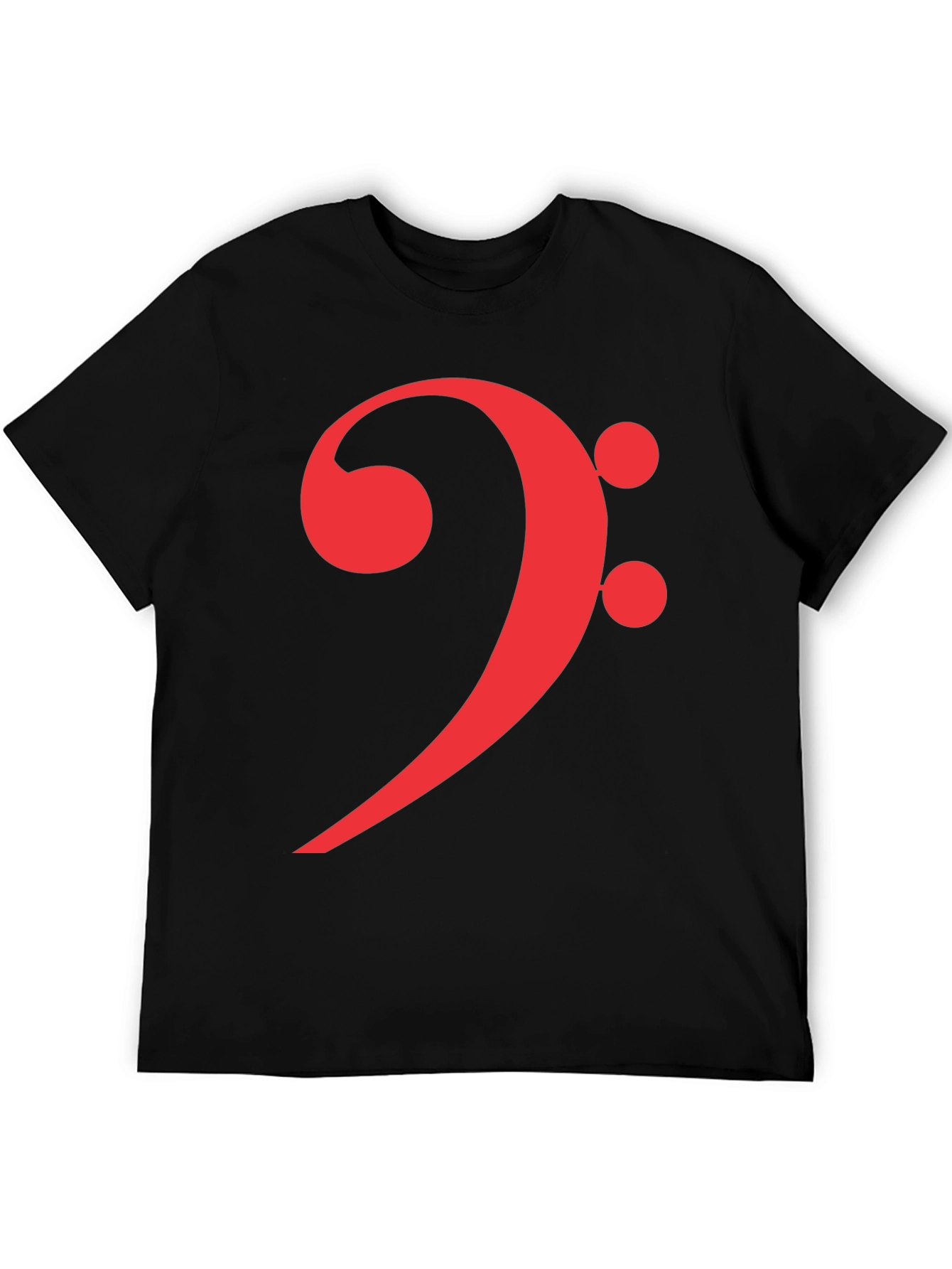 Bass Clef Graphic Tee - Black