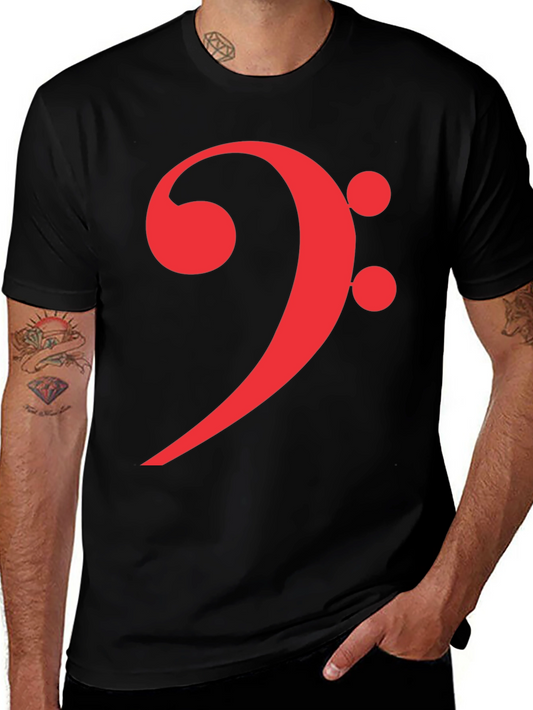 Bass Clef Graphic Tee - Black