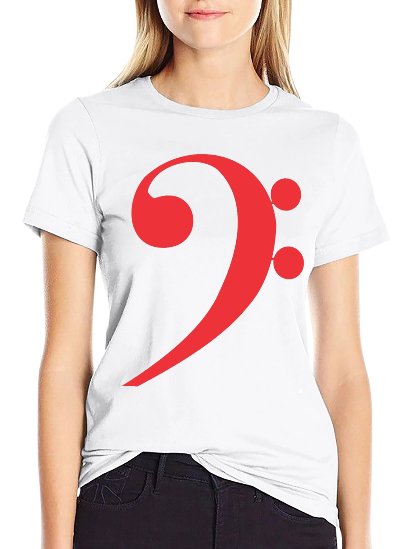 Bass Clef Graphic Tee - Black