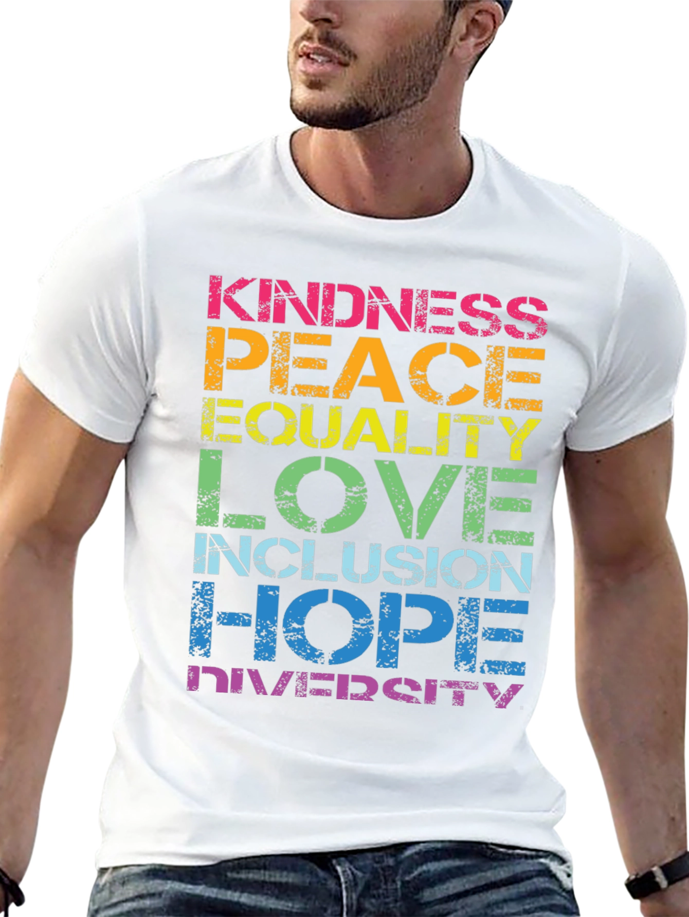 Kindness Peace Equality Love Inclusion Hope Diversity T-Shirt