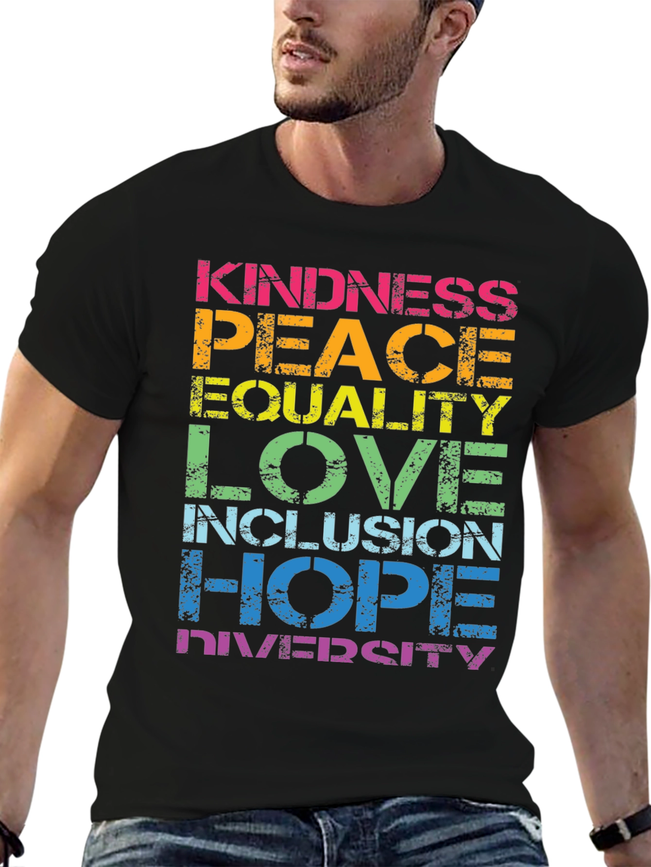 Kindness Peace Equality Love Inclusion Hope Diversity T-Shirt