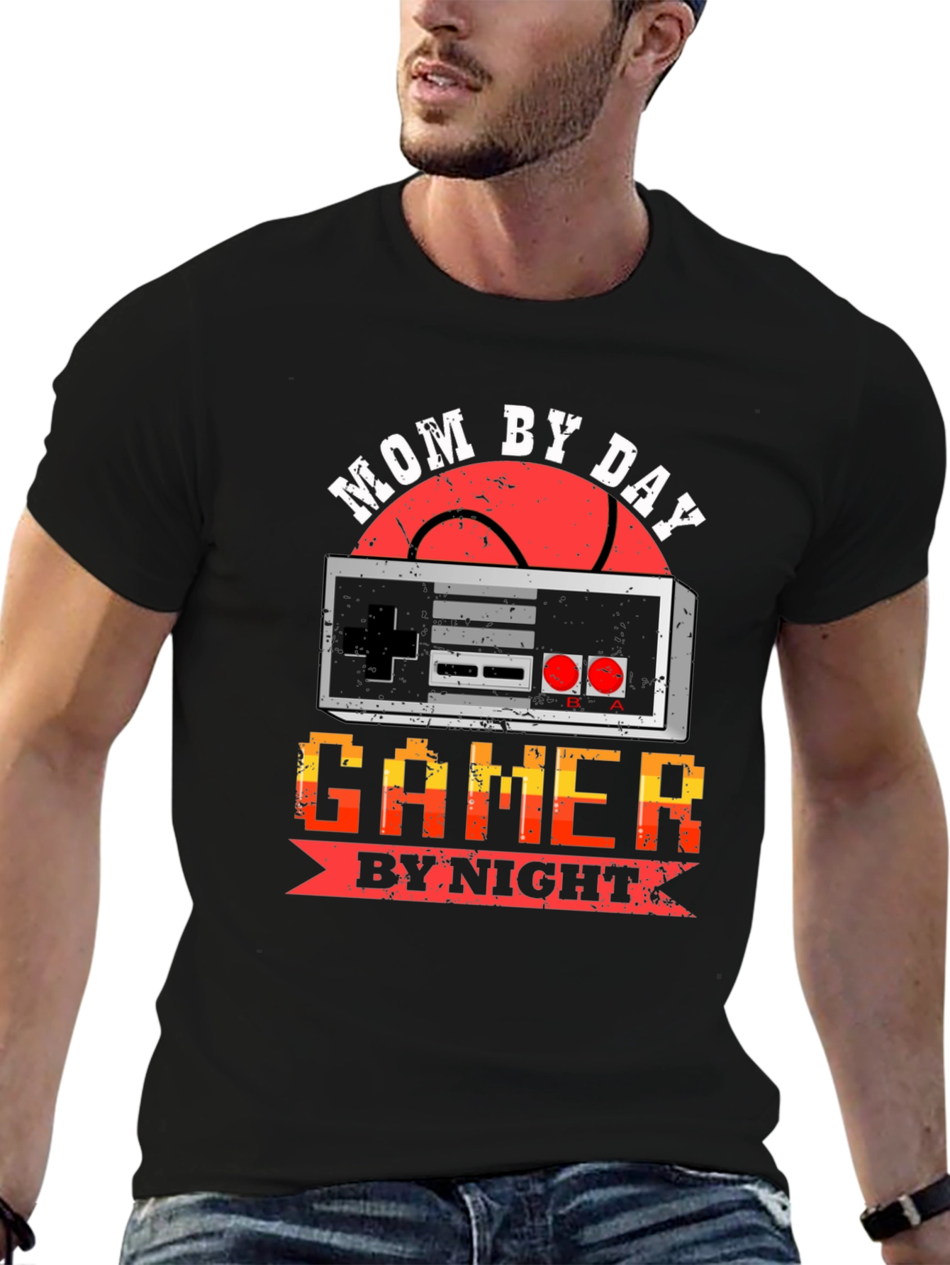 Mom By Day Gamer By Night Graphic Tee
