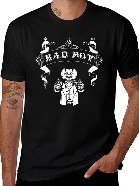 Bad Boy Skull Cowboy Graphic Tee