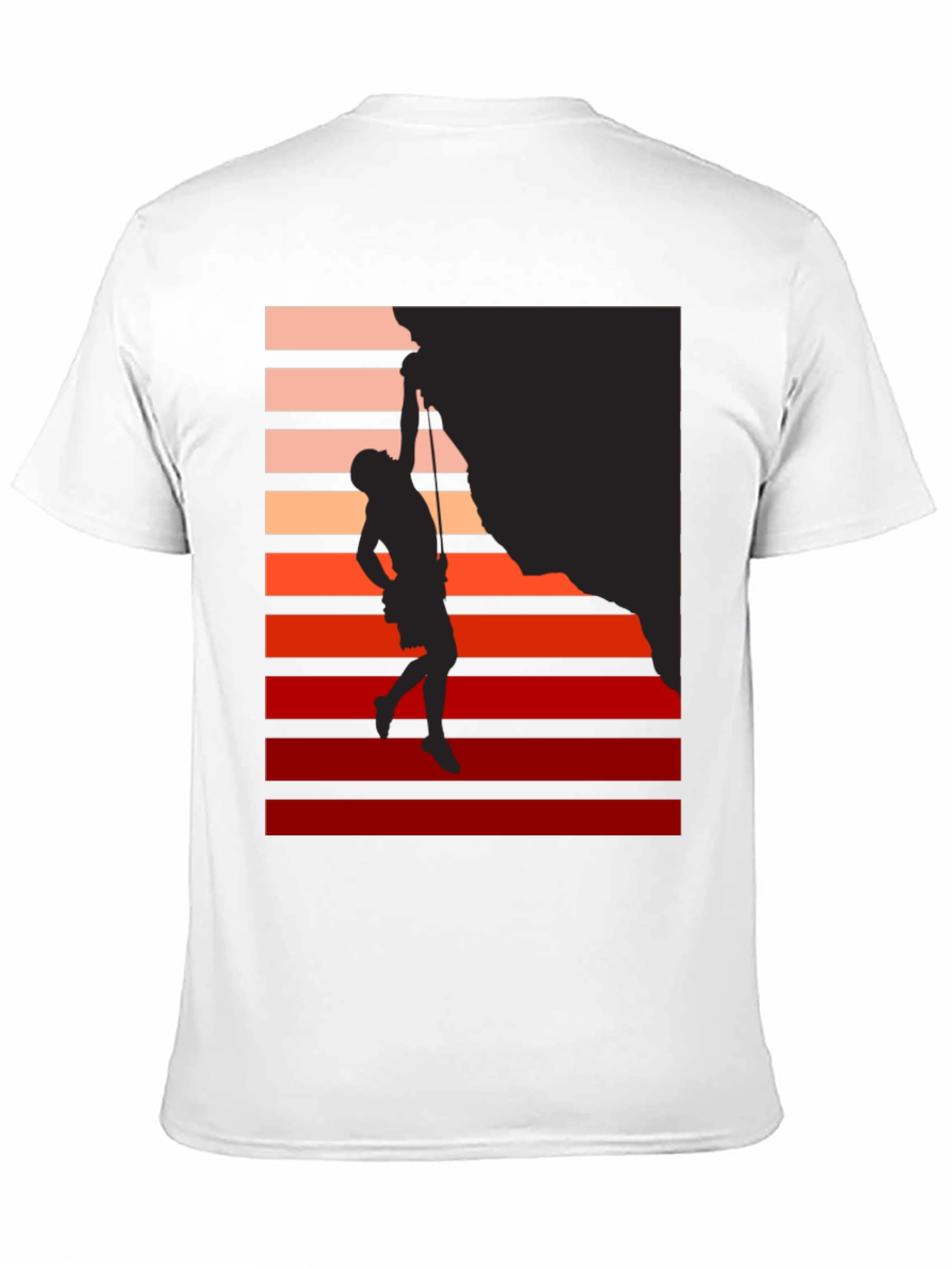 Climbing Silhouette Graphic Tee - Retro Style