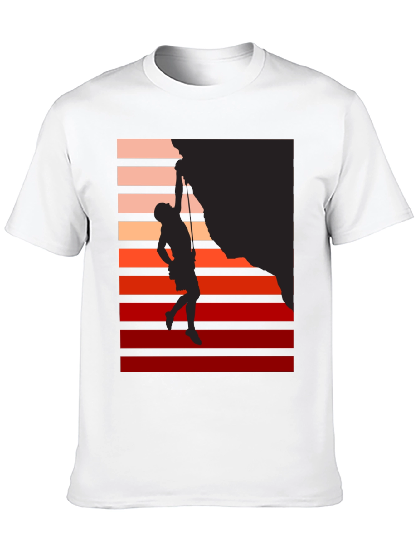 Climbing Silhouette Graphic Tee - Retro Style