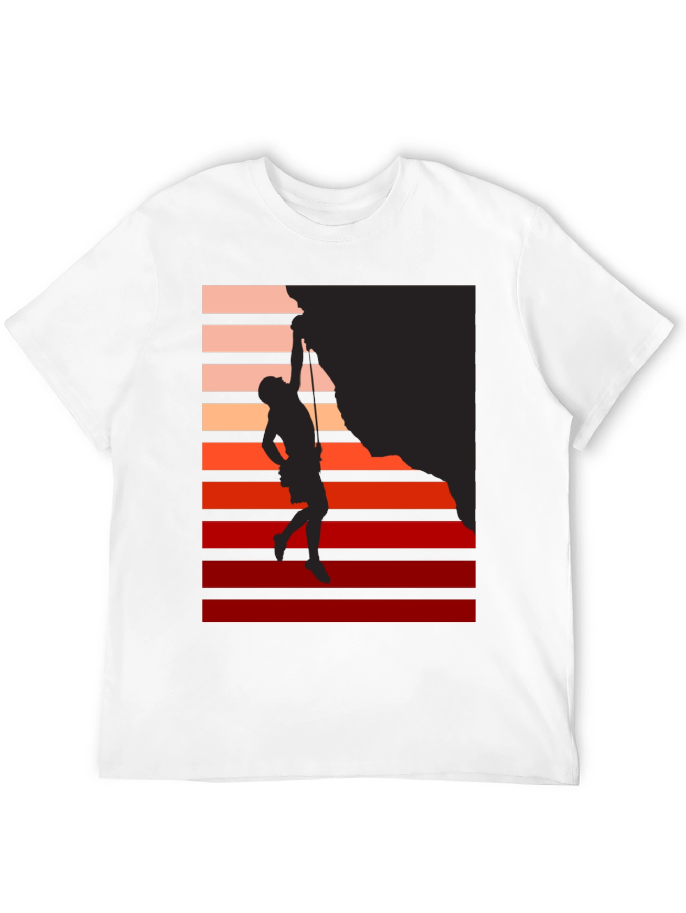 Climbing Silhouette Graphic Tee - Retro Style