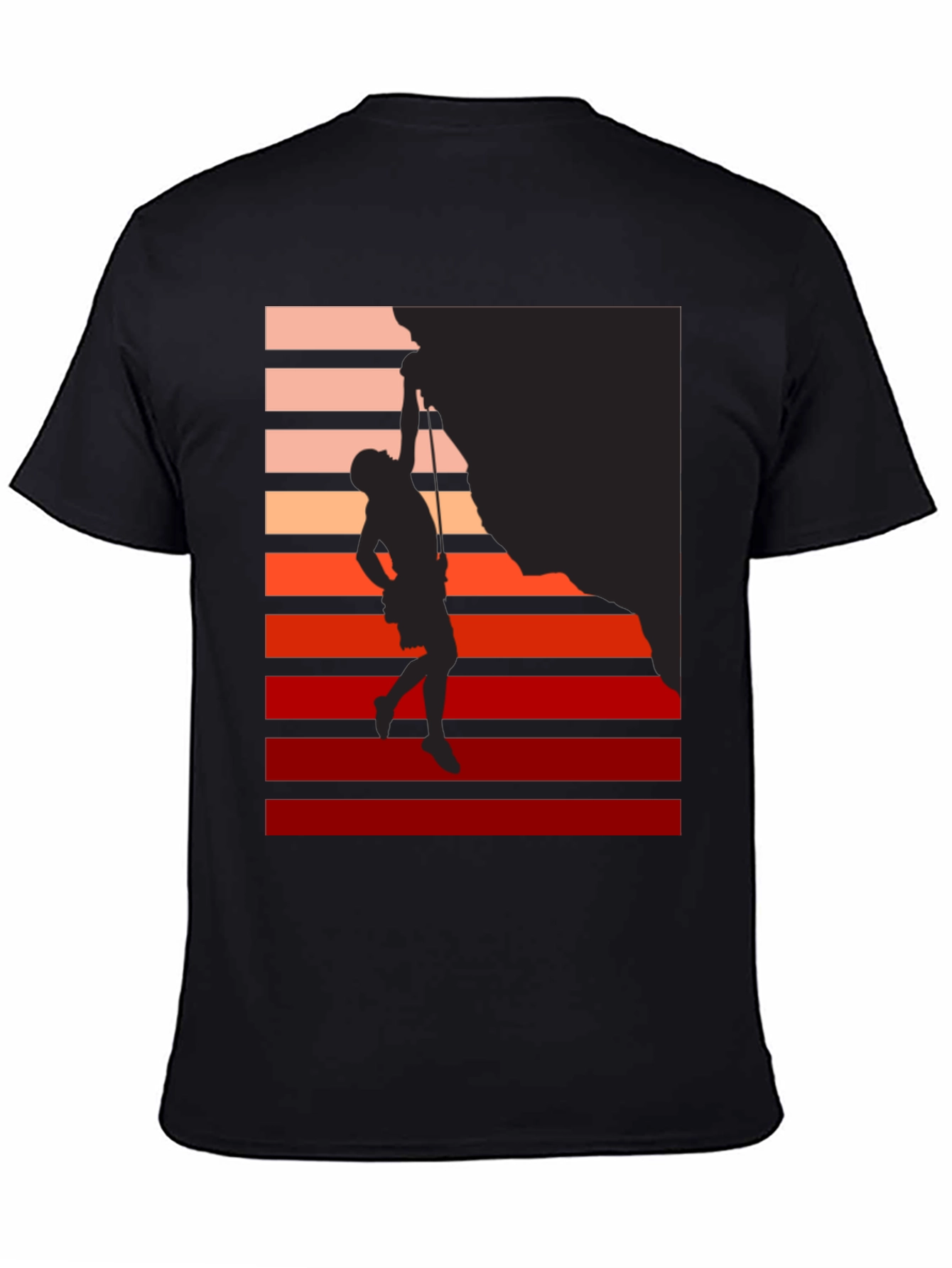 Climbing Silhouette Graphic Tee - Retro Style