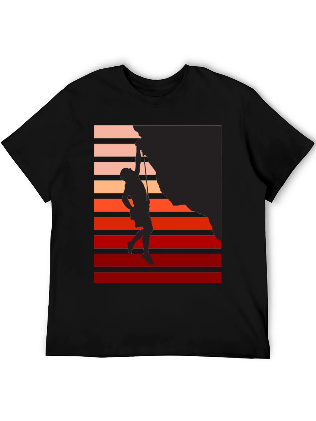 Climbing Silhouette Graphic Tee - Retro Style