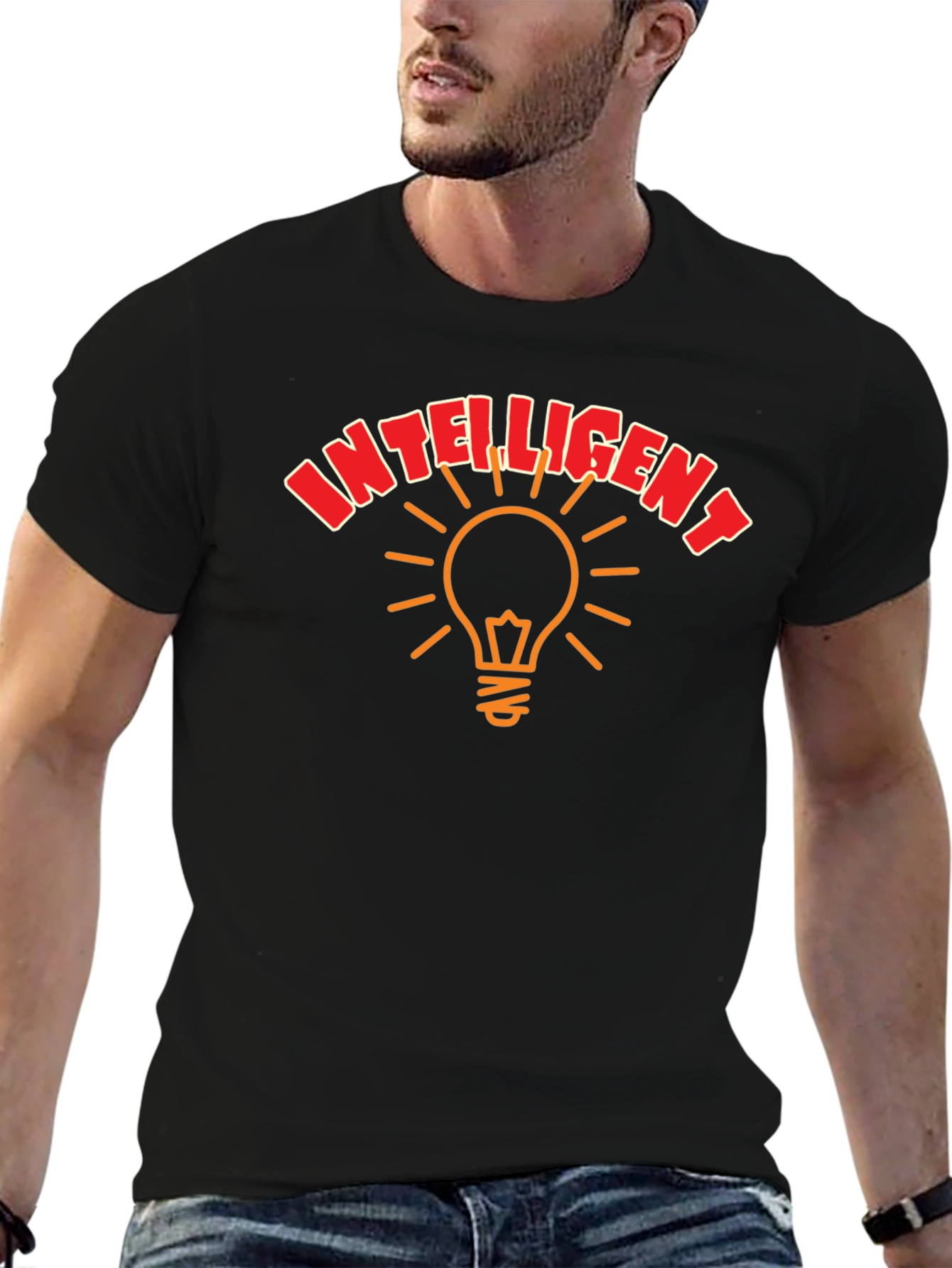 Intelligent Light Bulb Graphic T-Shirt