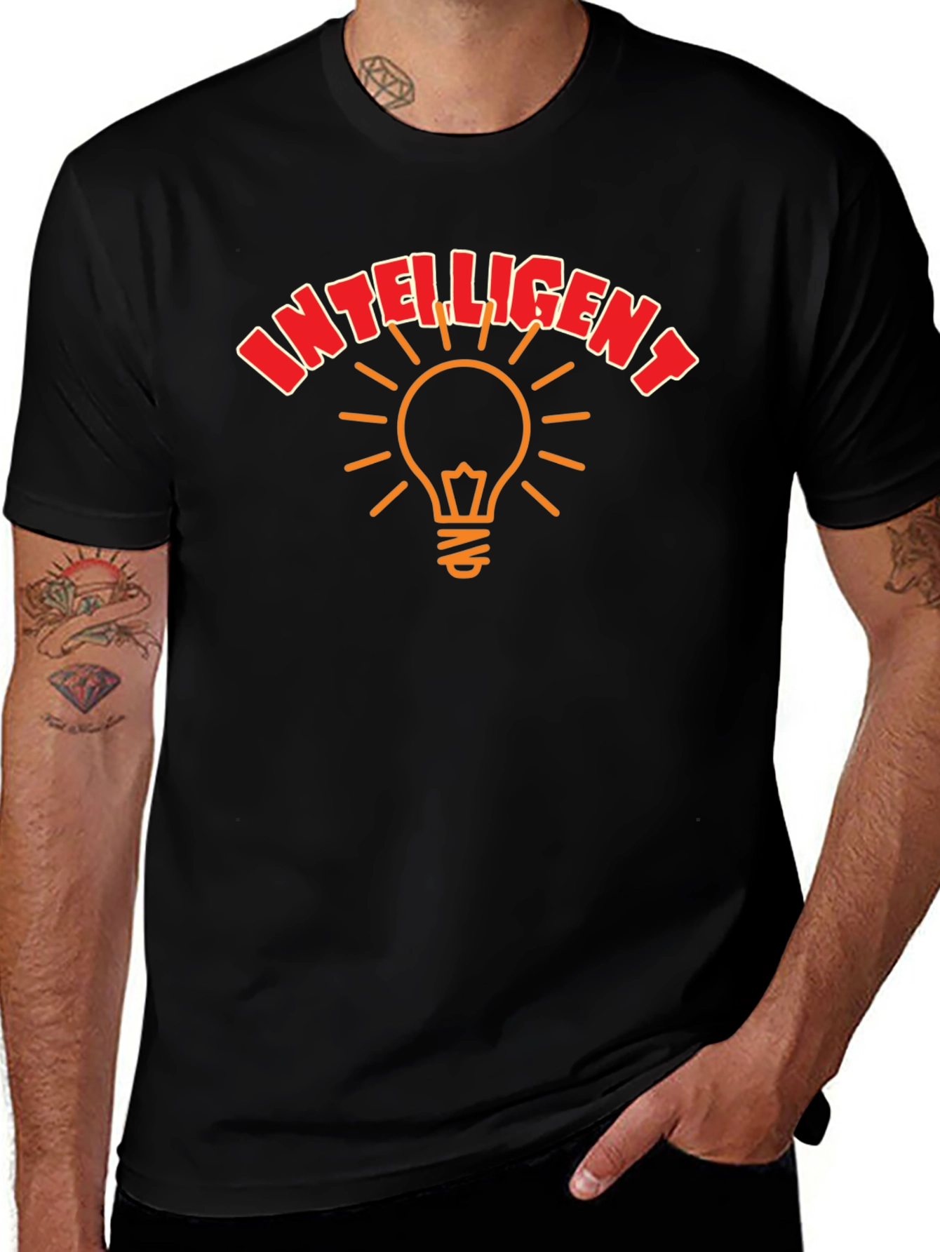 Intelligent Light Bulb Graphic T-Shirt
