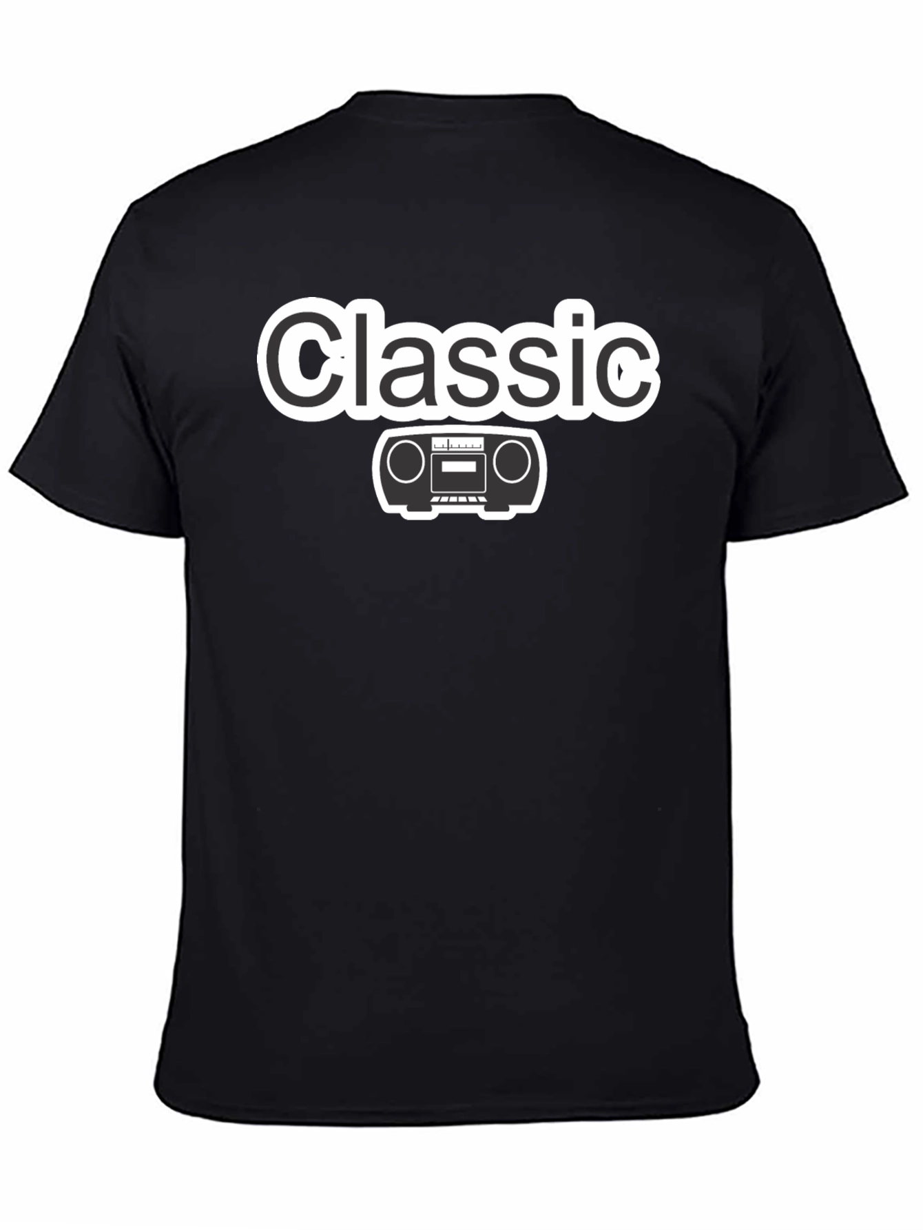 Classic Radio Black T-Shirt - Retro Style!