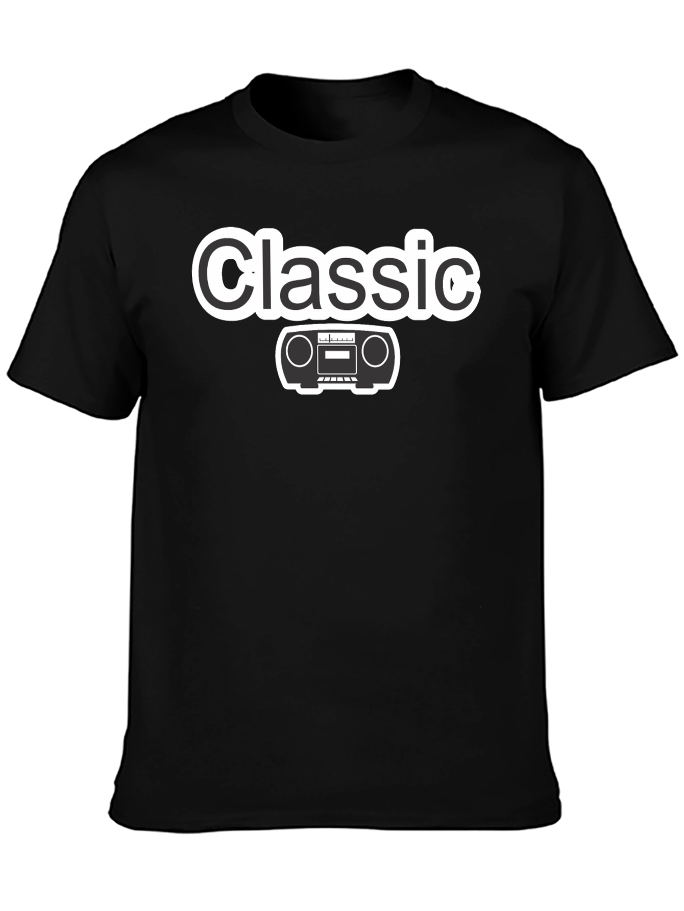 Classic Radio Black T-Shirt - Retro Style!
