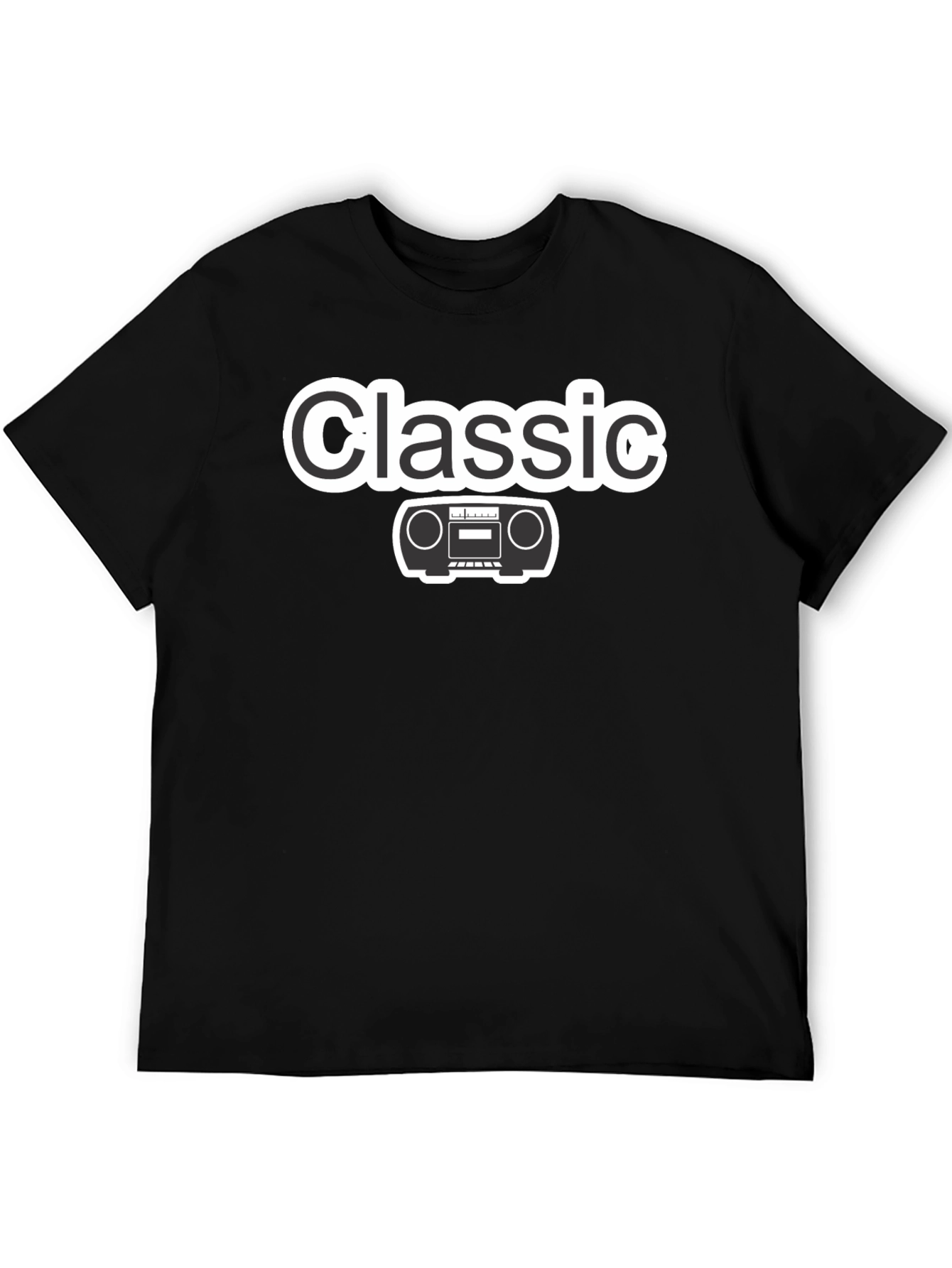 Classic Radio Black T-Shirt - Retro Style!