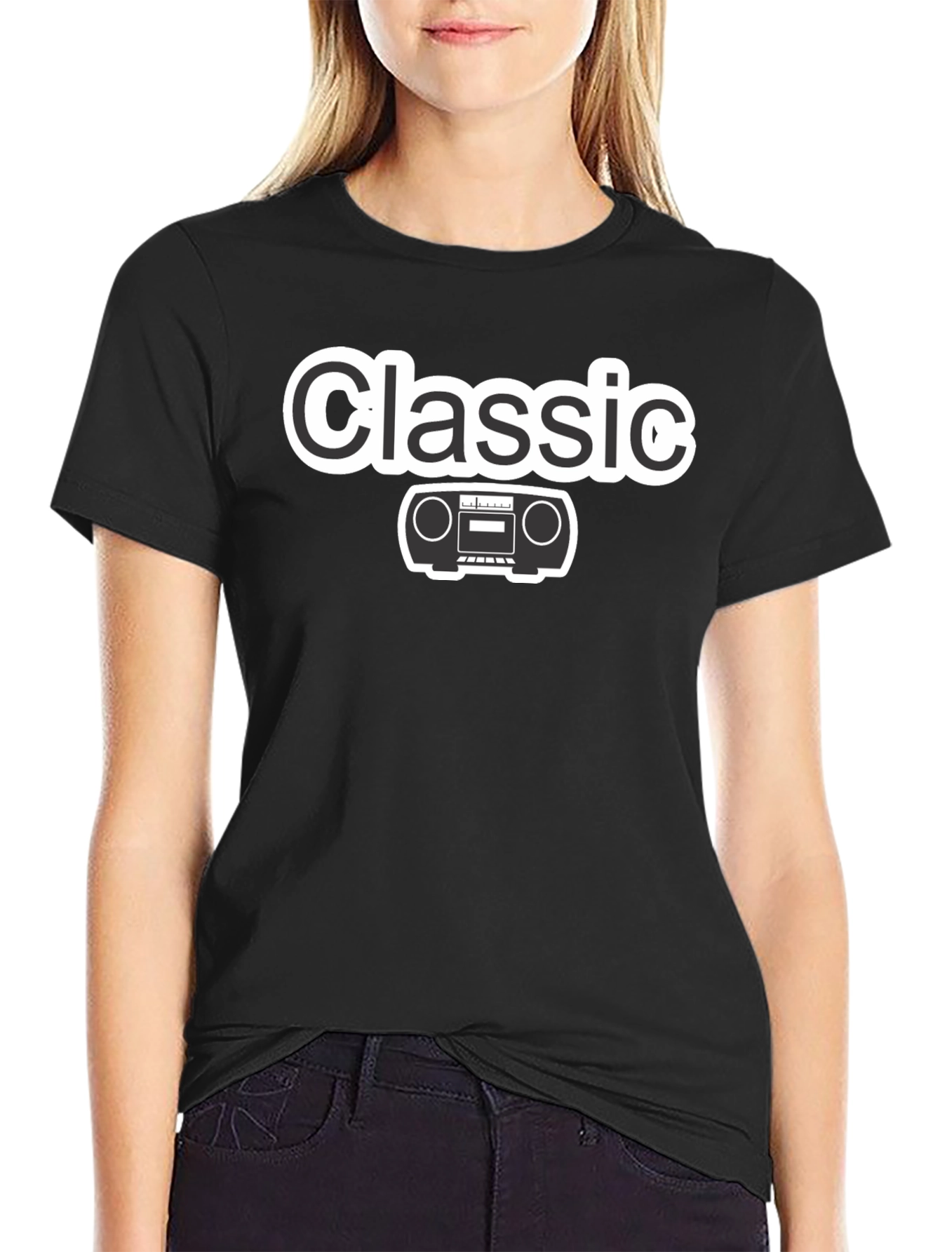 Classic Radio Black T-Shirt - Retro Style!