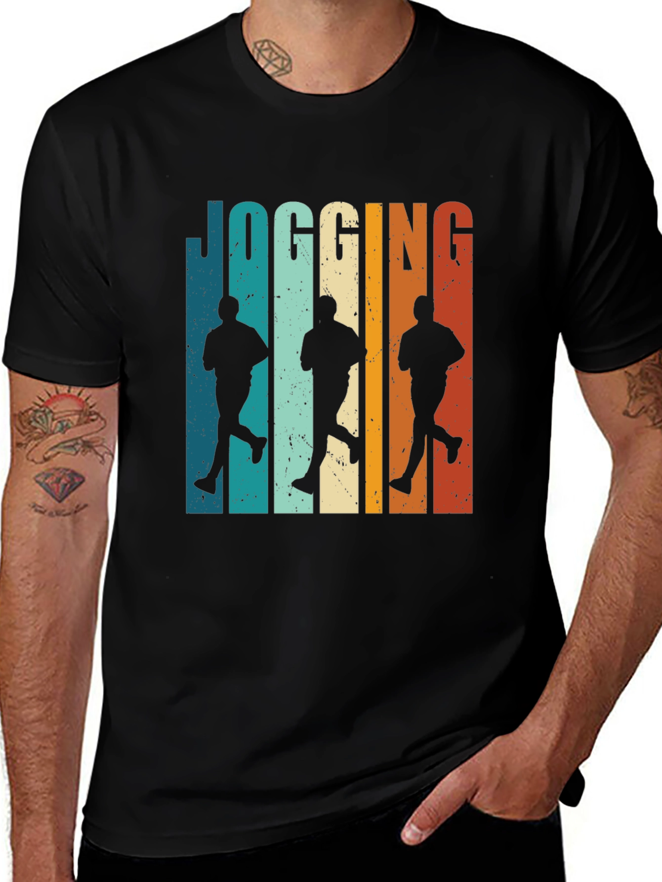Retro Jogging Graphic Tee - Cool Runner Design