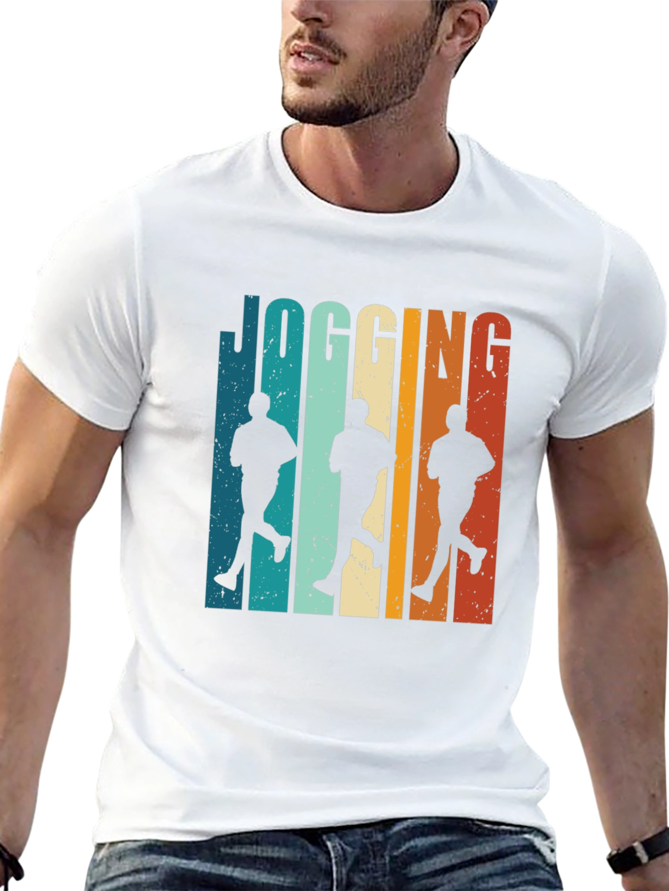 Retro Jogging Graphic Tee - Cool Runner Design