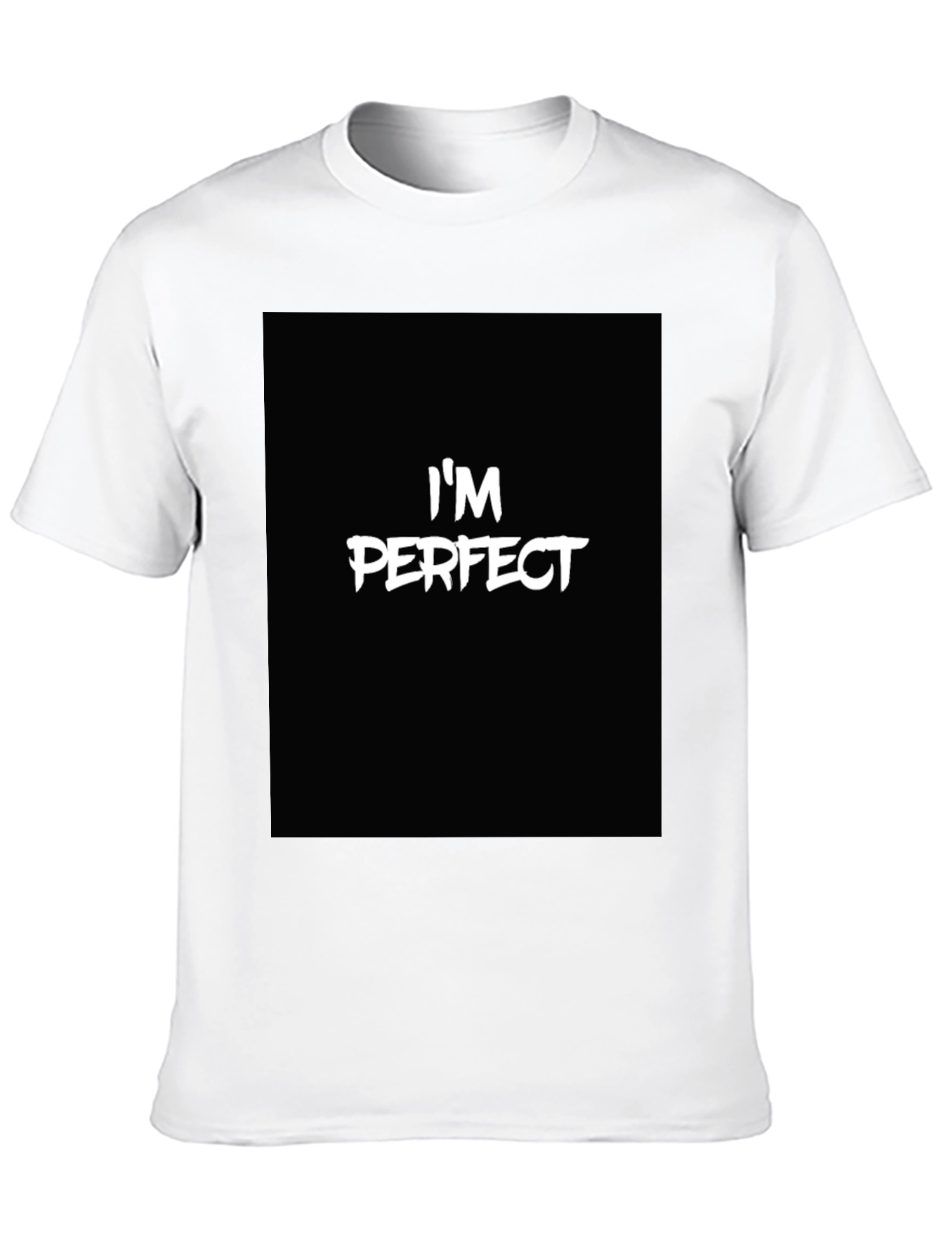 Im Perfect Black Graphic Tee - Bold Statement Shirt