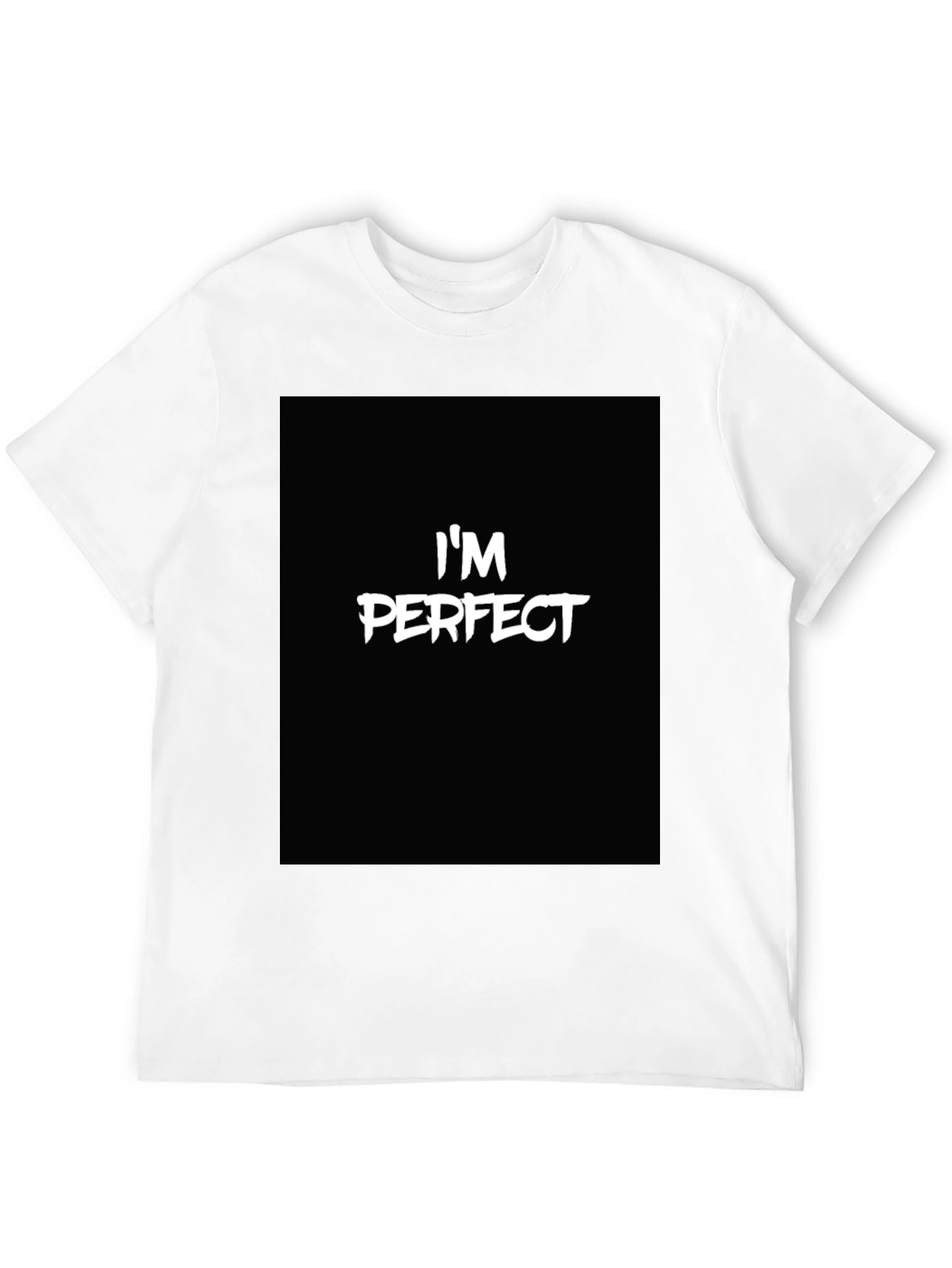Im Perfect Black Graphic Tee - Bold Statement Shirt