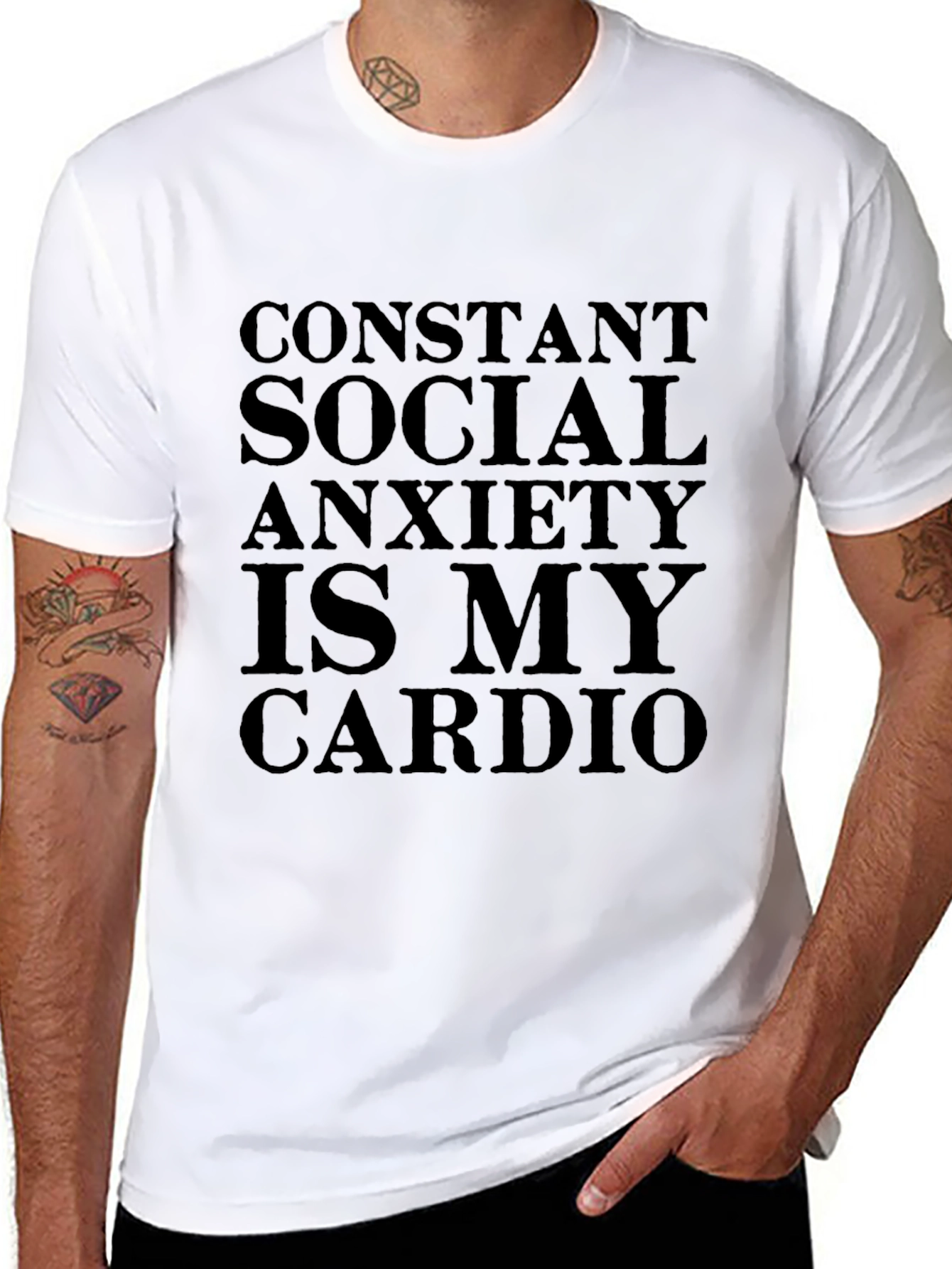 Social Anxiety Cardio Black T-Shirt
