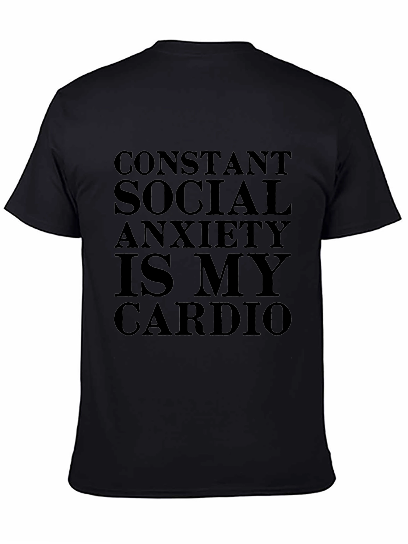 Social Anxiety Cardio Black T-Shirt