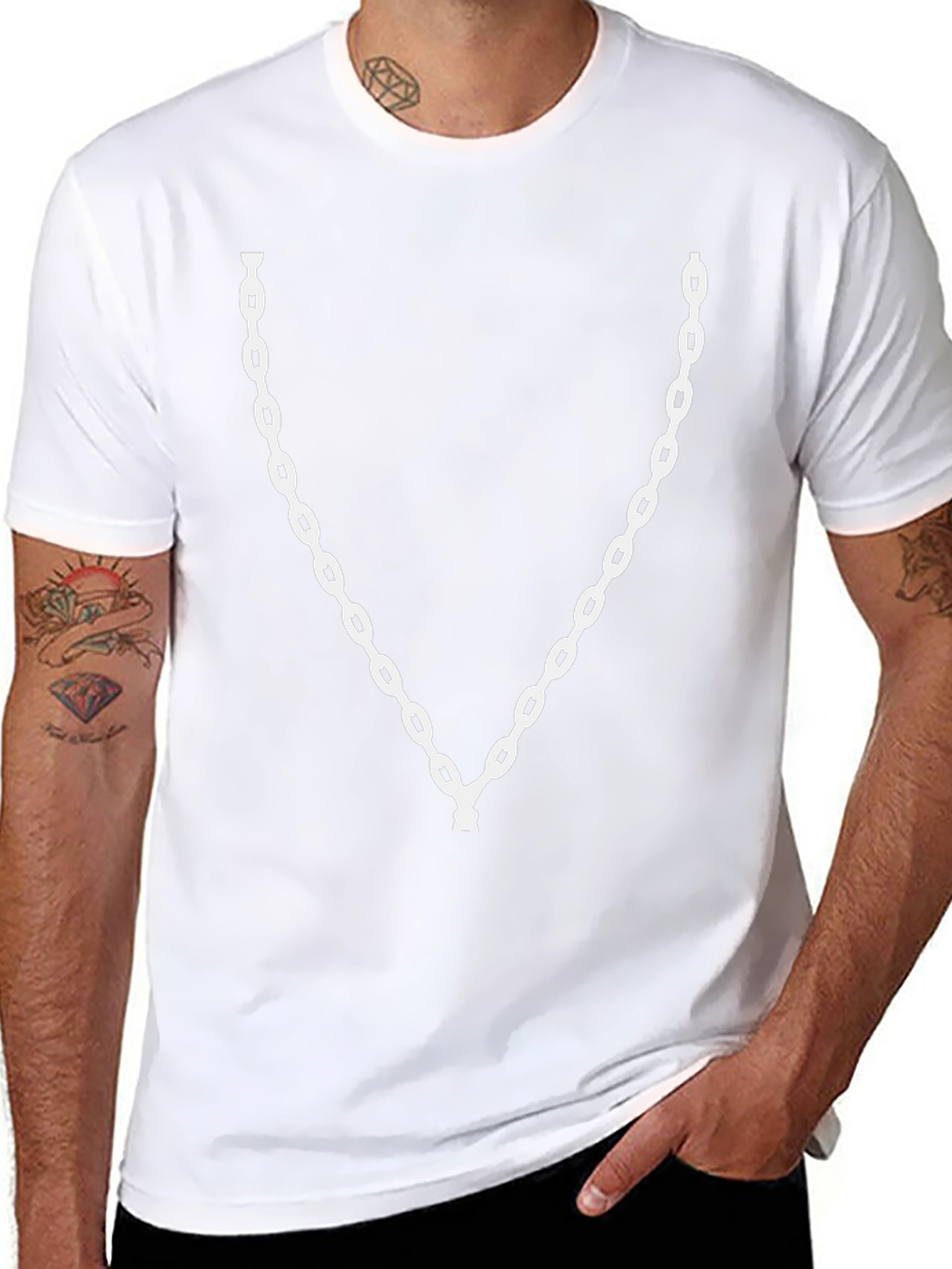 Chain Graphic Black T-Shirt