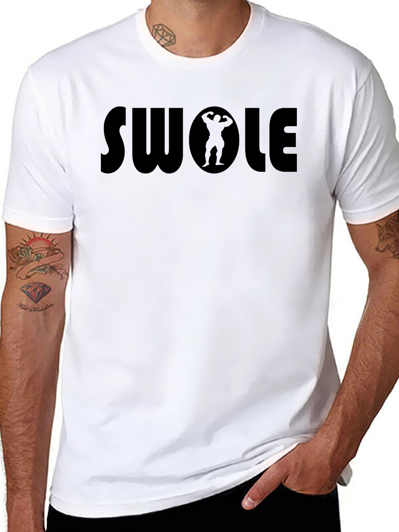 Swole Black T-Shirt for Fitness Enthusiasts