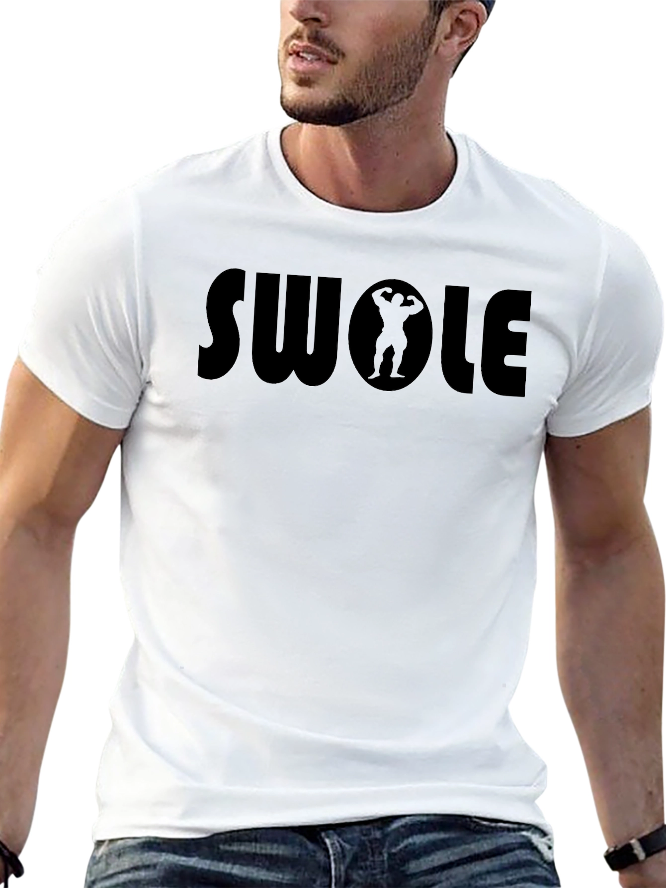 Swole Black T-Shirt for Fitness Enthusiasts