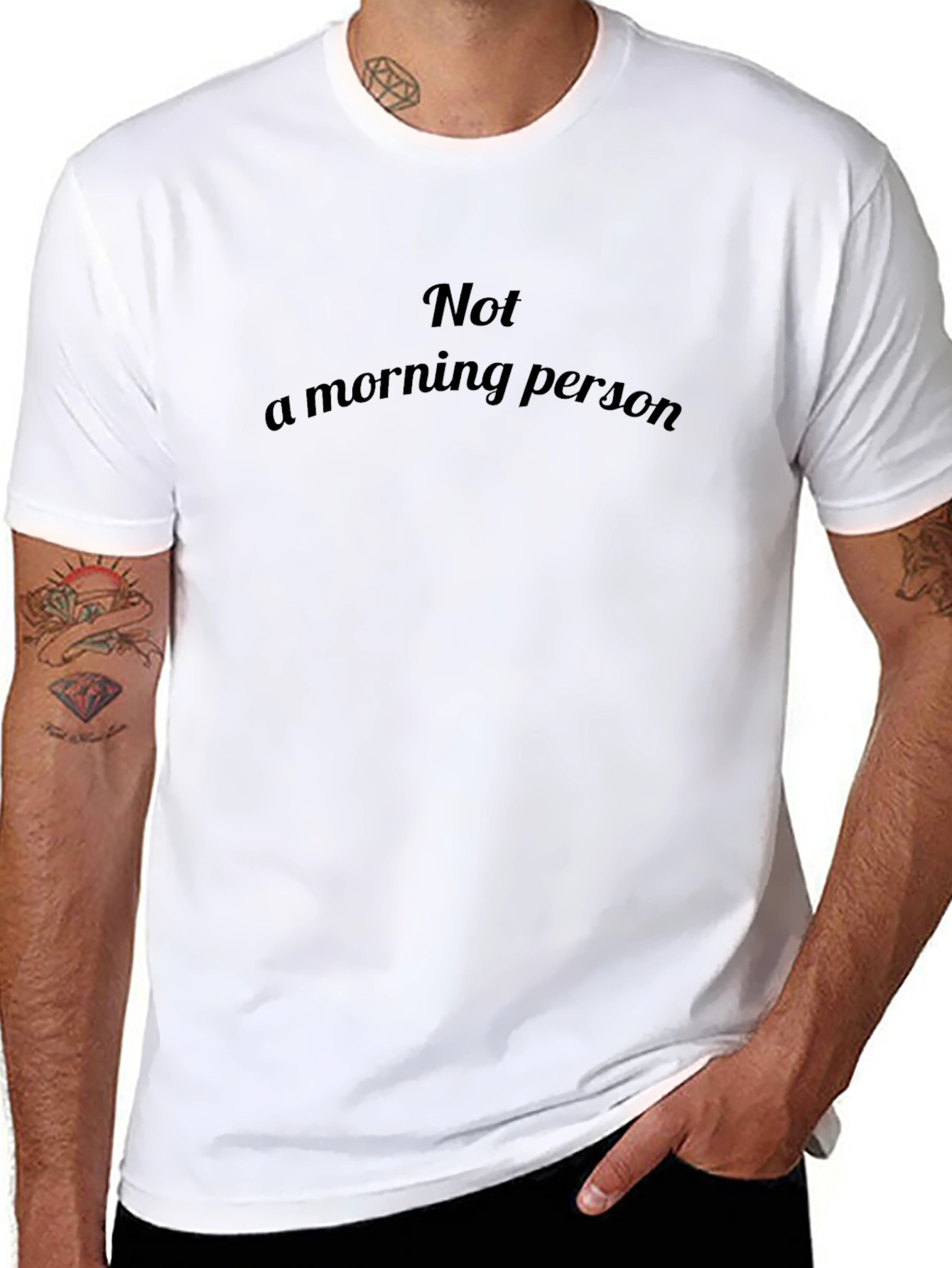 Not a Morning Person Black T-Shirt