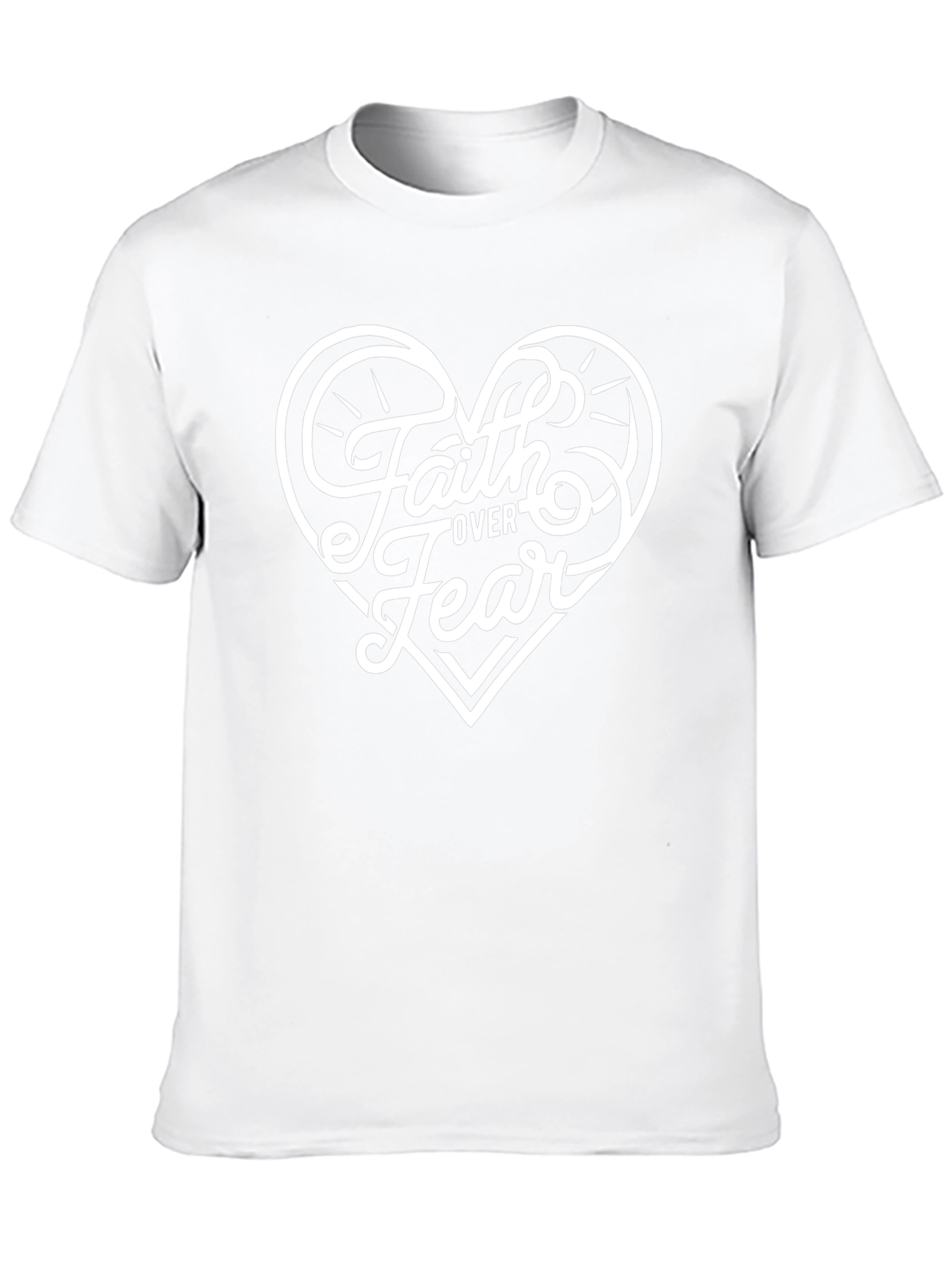 Faith Over Fear Heart Graphic T-Shirt
