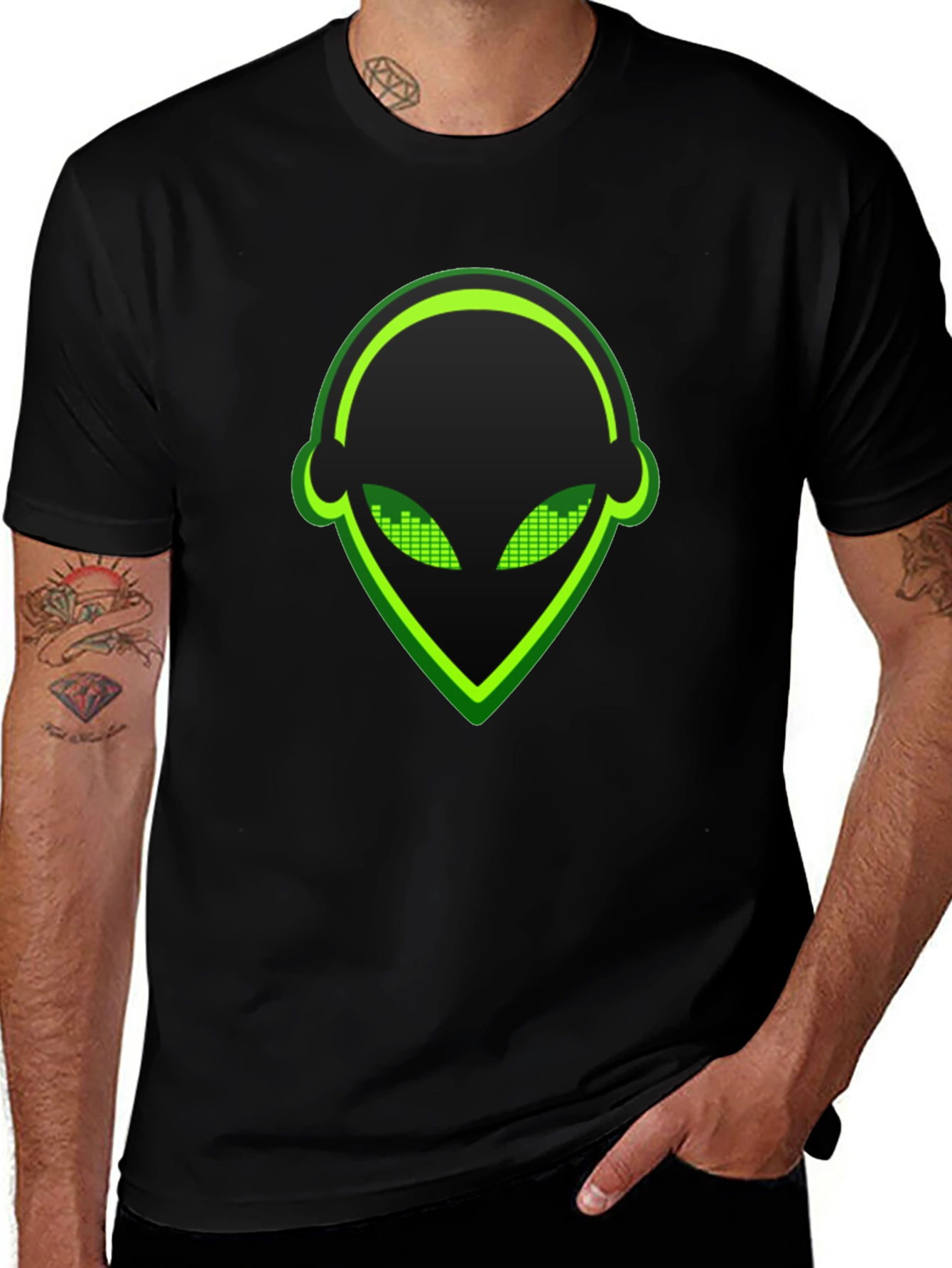 Alien DJ Headphone T-Shirt