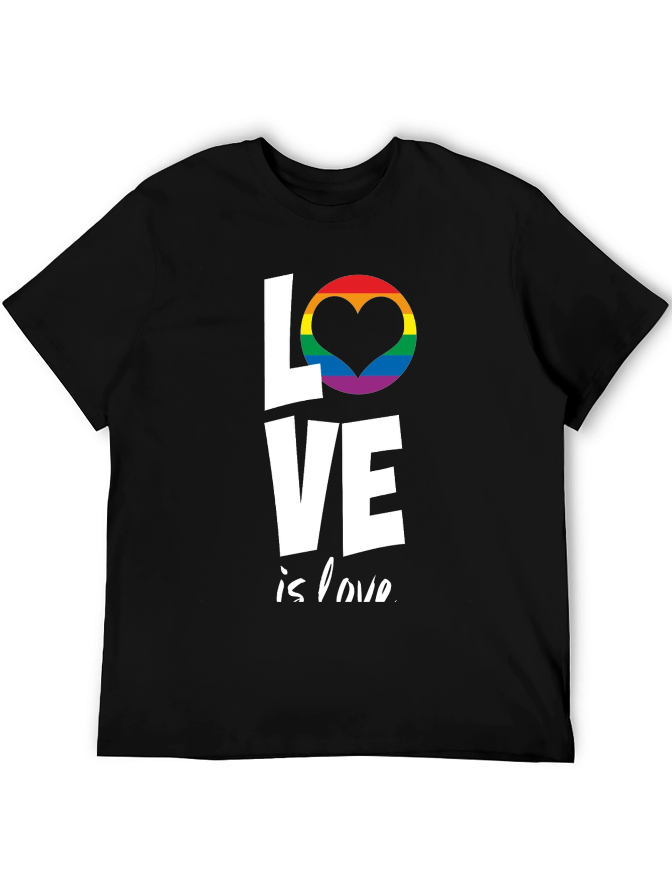 Love is Love T-Shirt LGBT Pride Rainbow Heart Tee