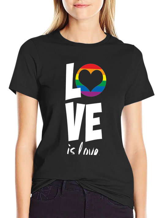 Love is Love T-Shirt LGBT Pride Rainbow Heart Tee