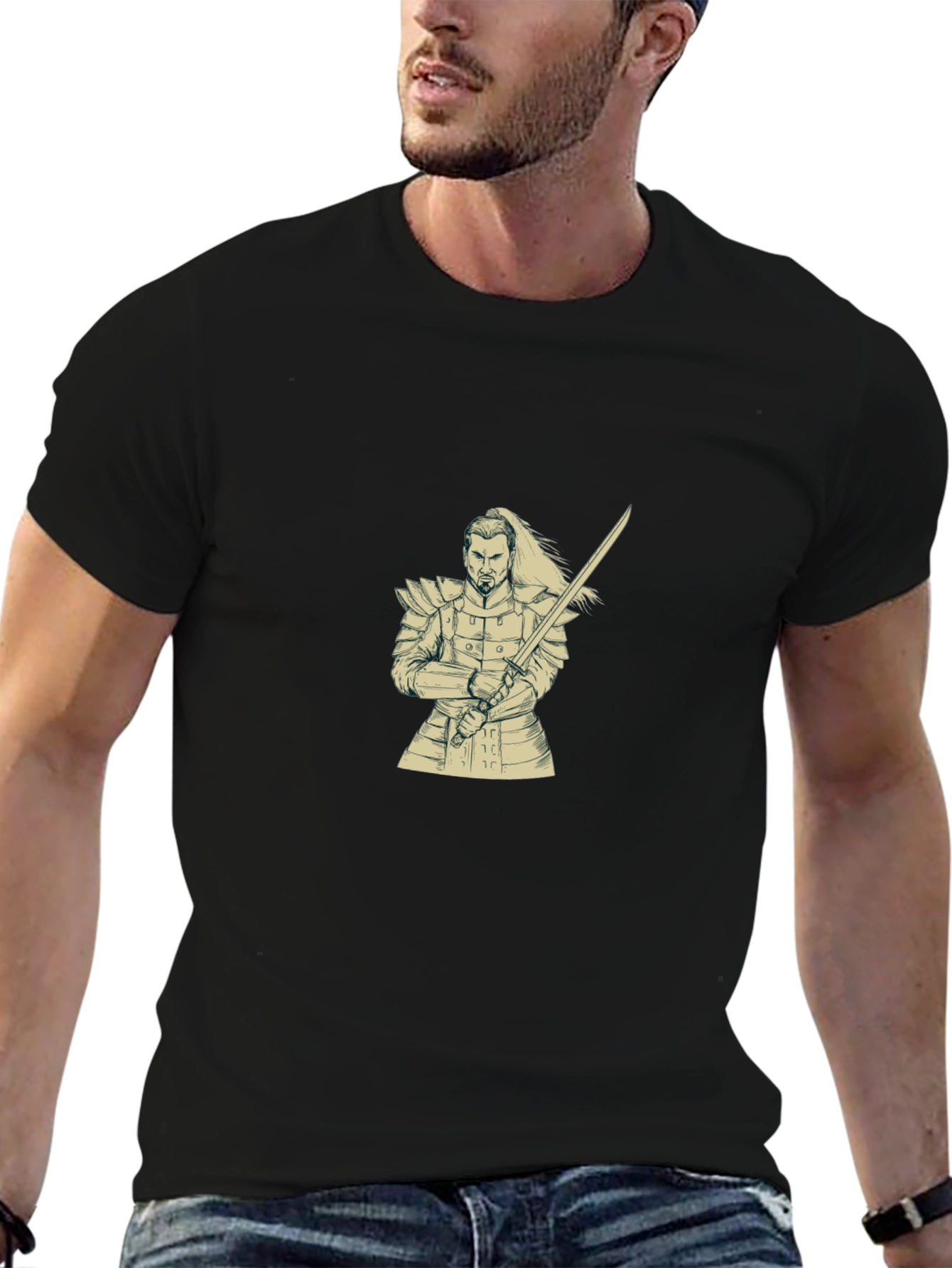 Samurai Graphic Black T-Shirt