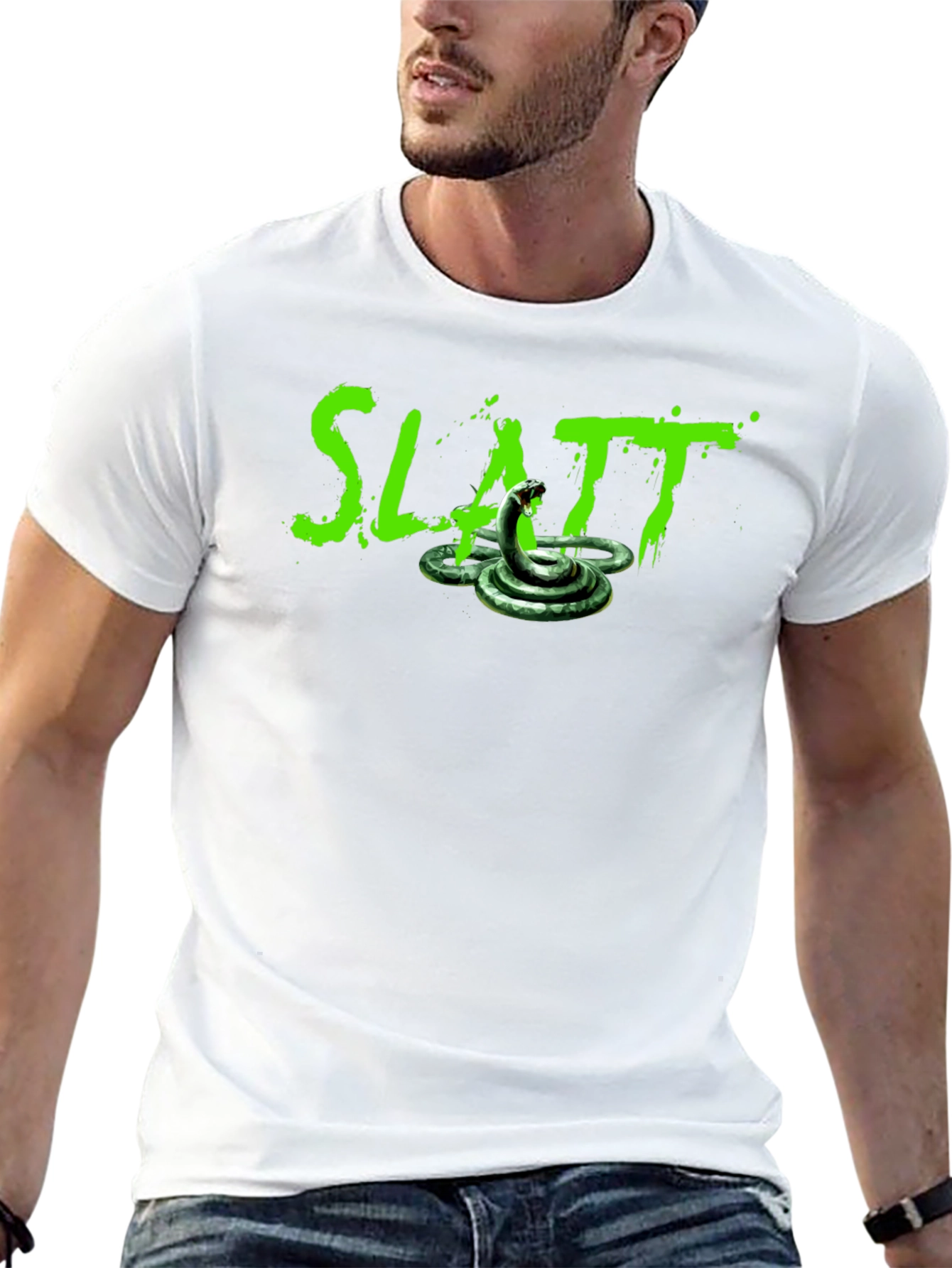 Slatt Snake Graphic Tee - Mens Black T-Shirt