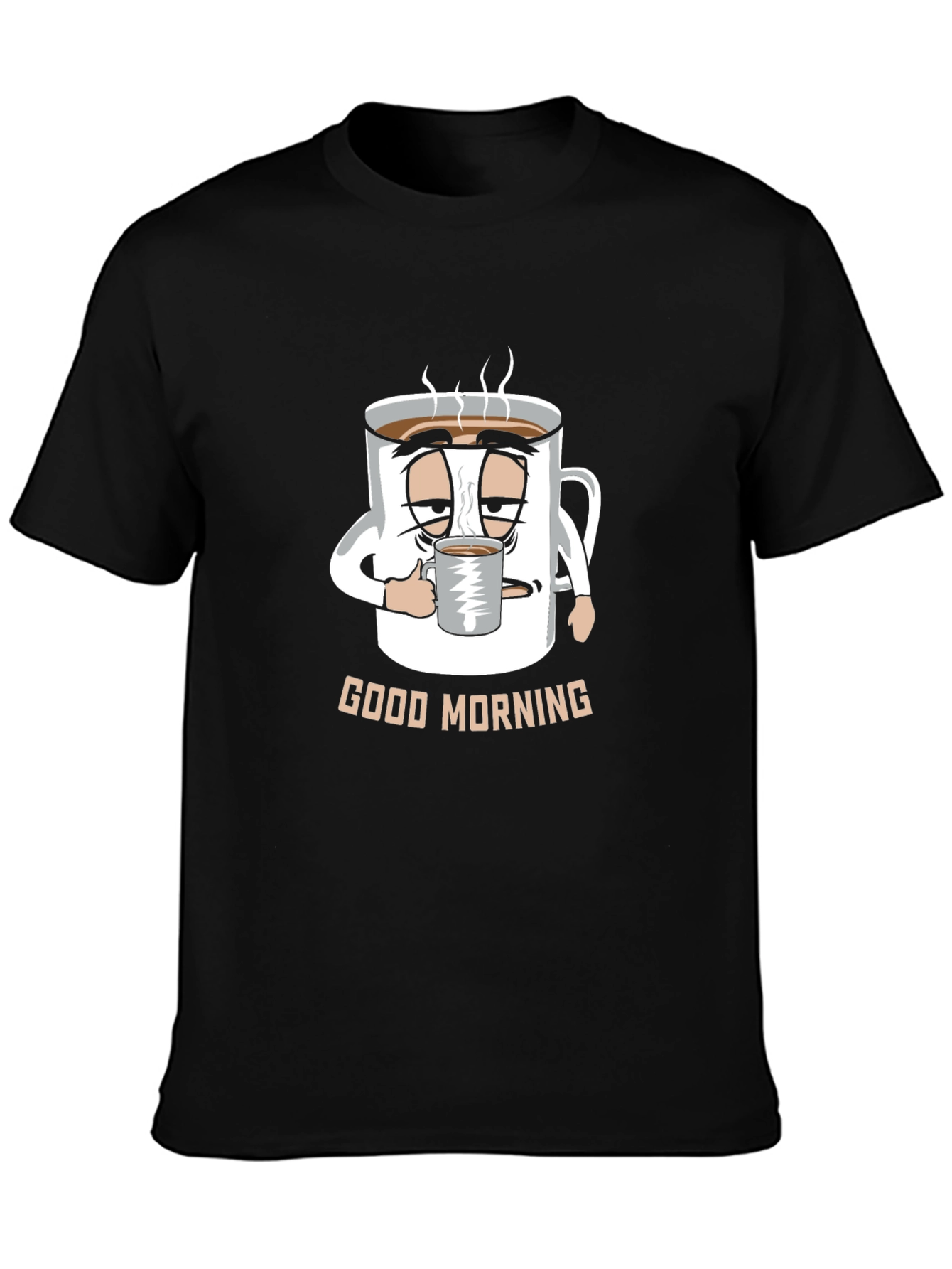 Funny Good Morning Coffee Mug Cartoon T-Shirt