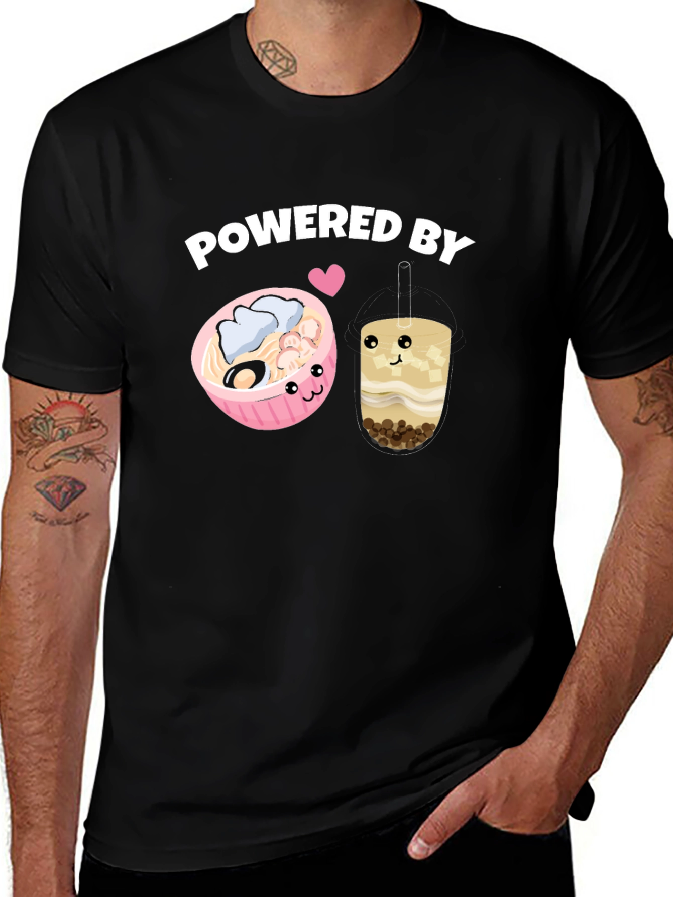 Powered By Ramen and Boba T-Shirt
