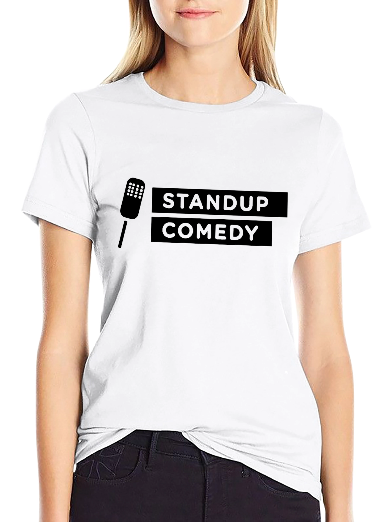 Stand-Up Comedy Black Graphic Tee