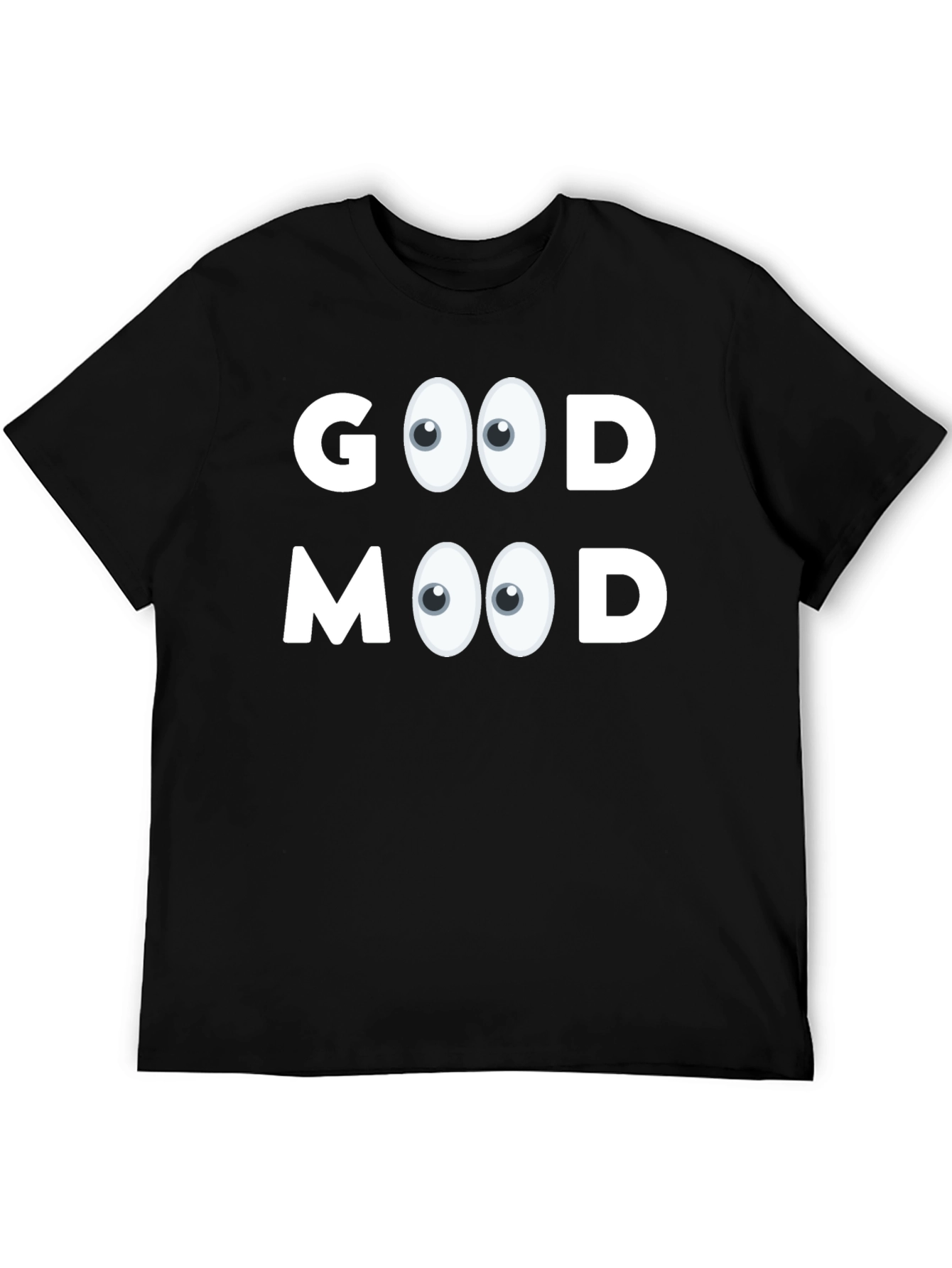Good Mood Graphic Tee - Black Cotton Blend